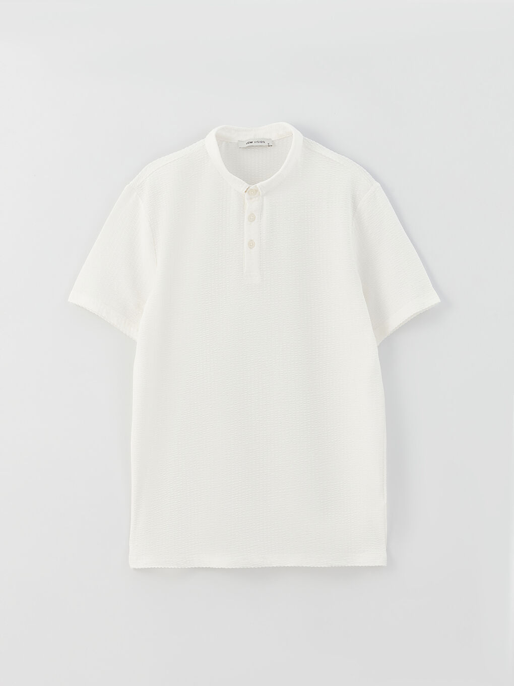 Polo Neck Short Sleeve Striped Men's T-Shirt-4