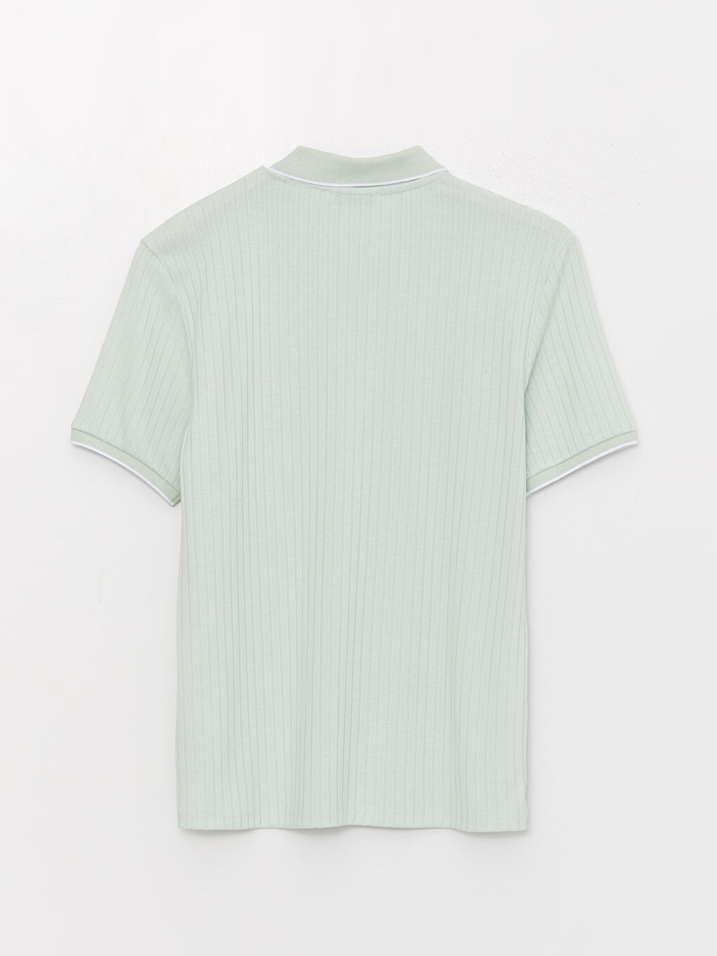 Yeşil Polo Yaka Kısa Kollu Erkek Tişört-6