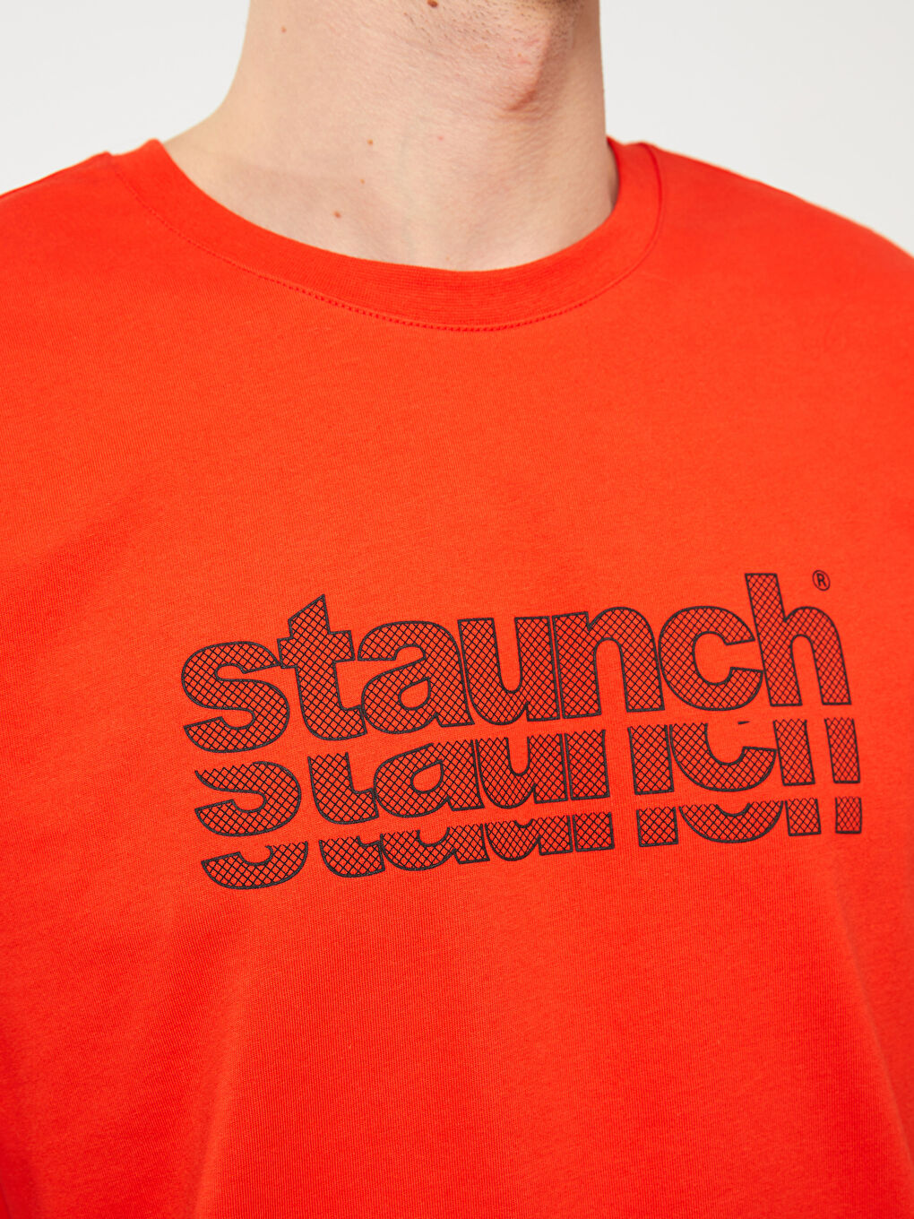 تيشيرت رجالي ياقة دائرية كم قصير مطبوع قطن ممشط-3