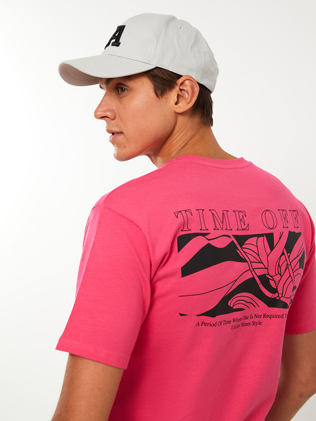 Crew Neck Short Sleeve Printed Combed Cotton Men's T-shirt