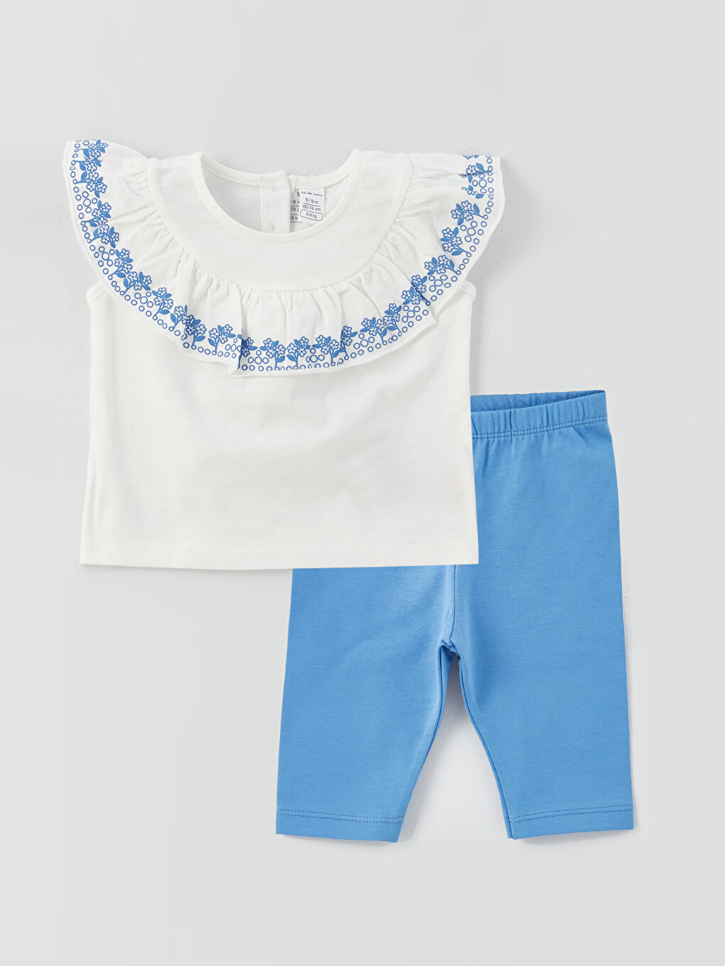 Blouse et Leggings pour Bébé Filles à Col Rond - Lot de 2