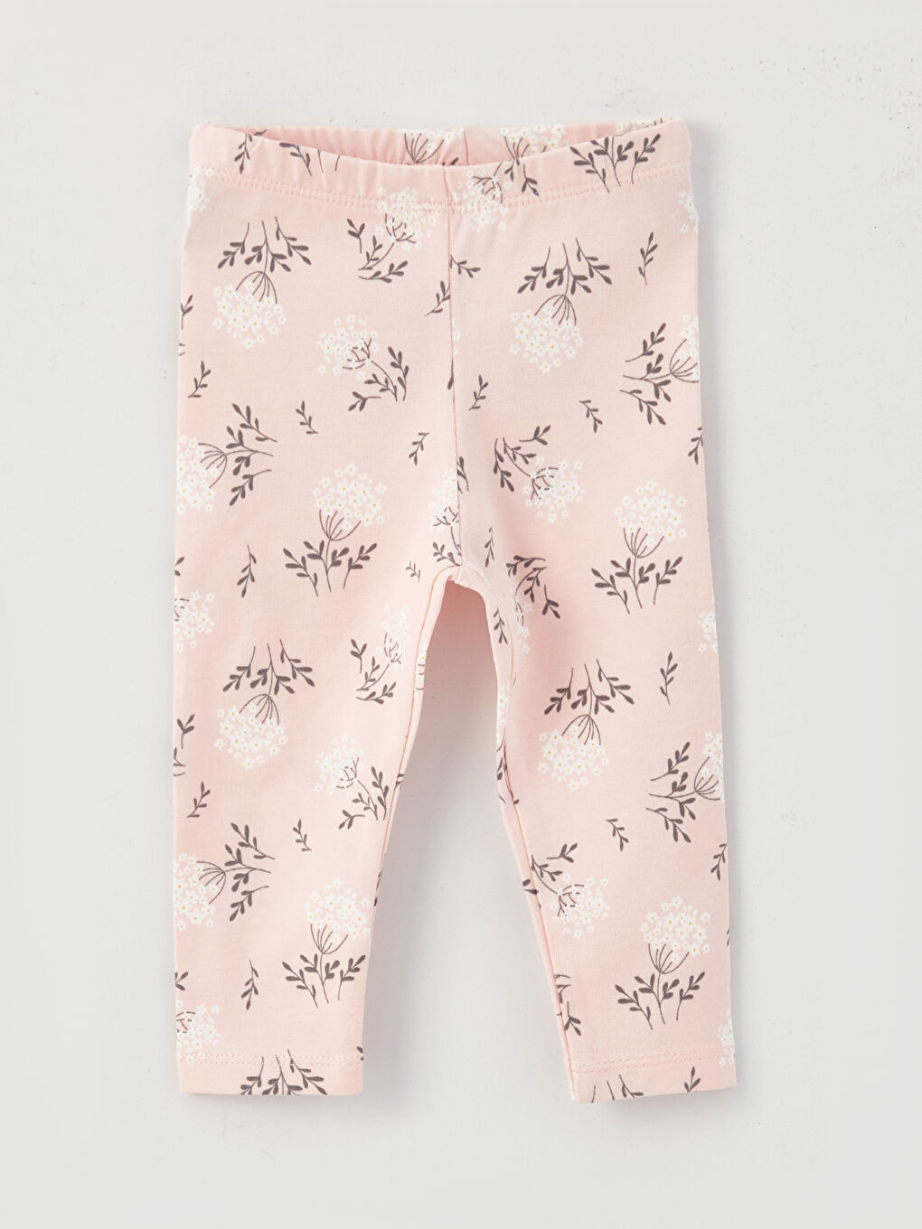 Tricou cu Mânecă Lungă și Guler Rotund pentru Bebeluși Fete și Colanți Set de 2 Bucăți-2