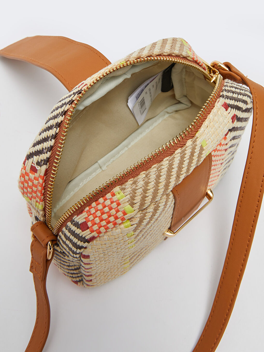 Karışık Desenli Hasır Kadın Çapraz Çanta-6