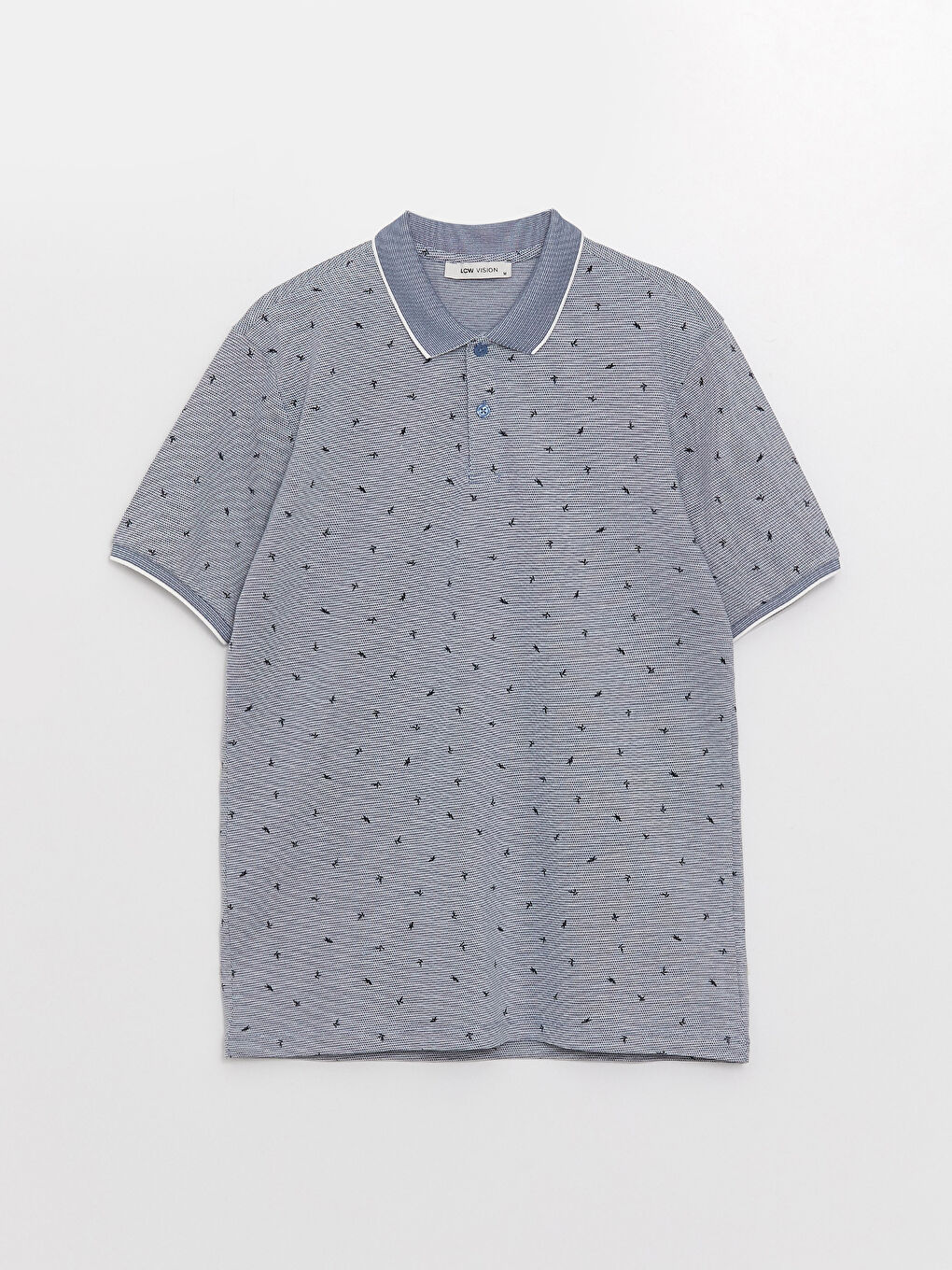 LCW Vision Polo Neck Short Sleeve Patterned Pique Men's T-Shirt -S39796Z8-J0M
