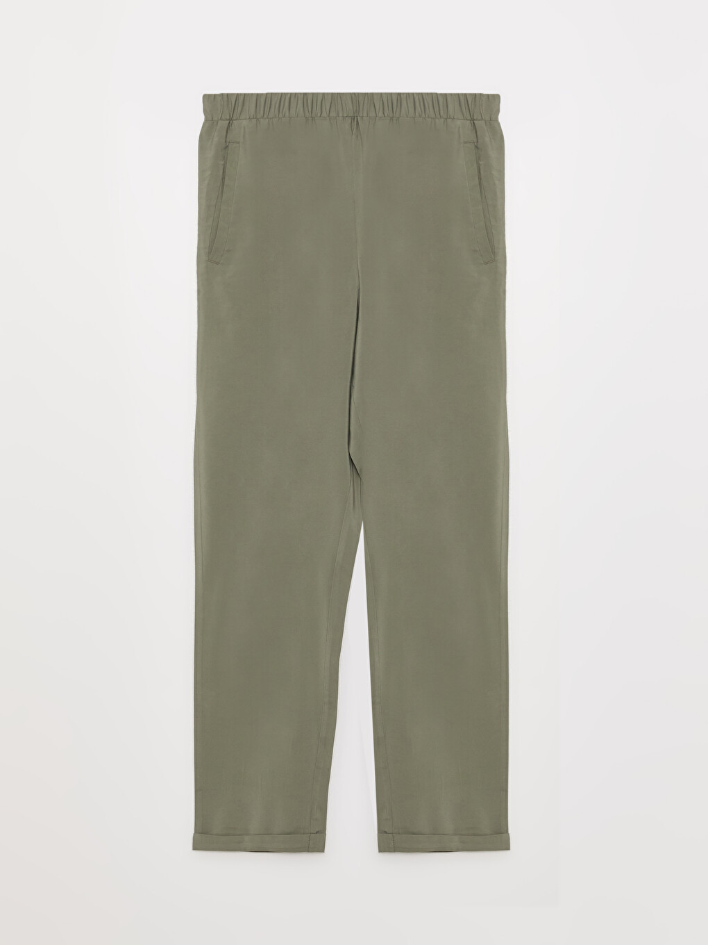 Women's Carrot Fit Plain Trousers-5