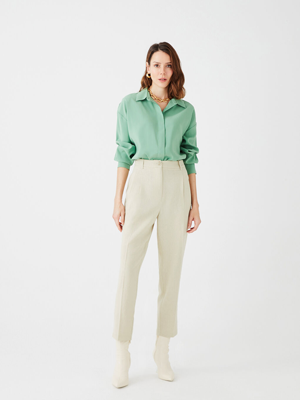 LCWAIKIKI Classic Bequeme Karottenhose mit geradem Bein für Damen -S39813Z8-SSC