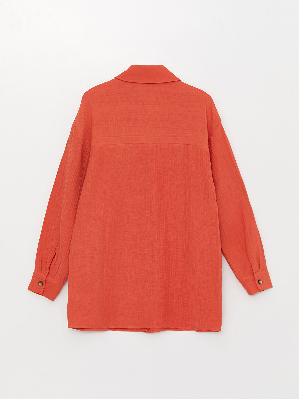 LCWAIKIKI Classic Düz Uzun Kollu Oversize Müslin Kadın Gömlek Tunik -S39835Z8-HC7