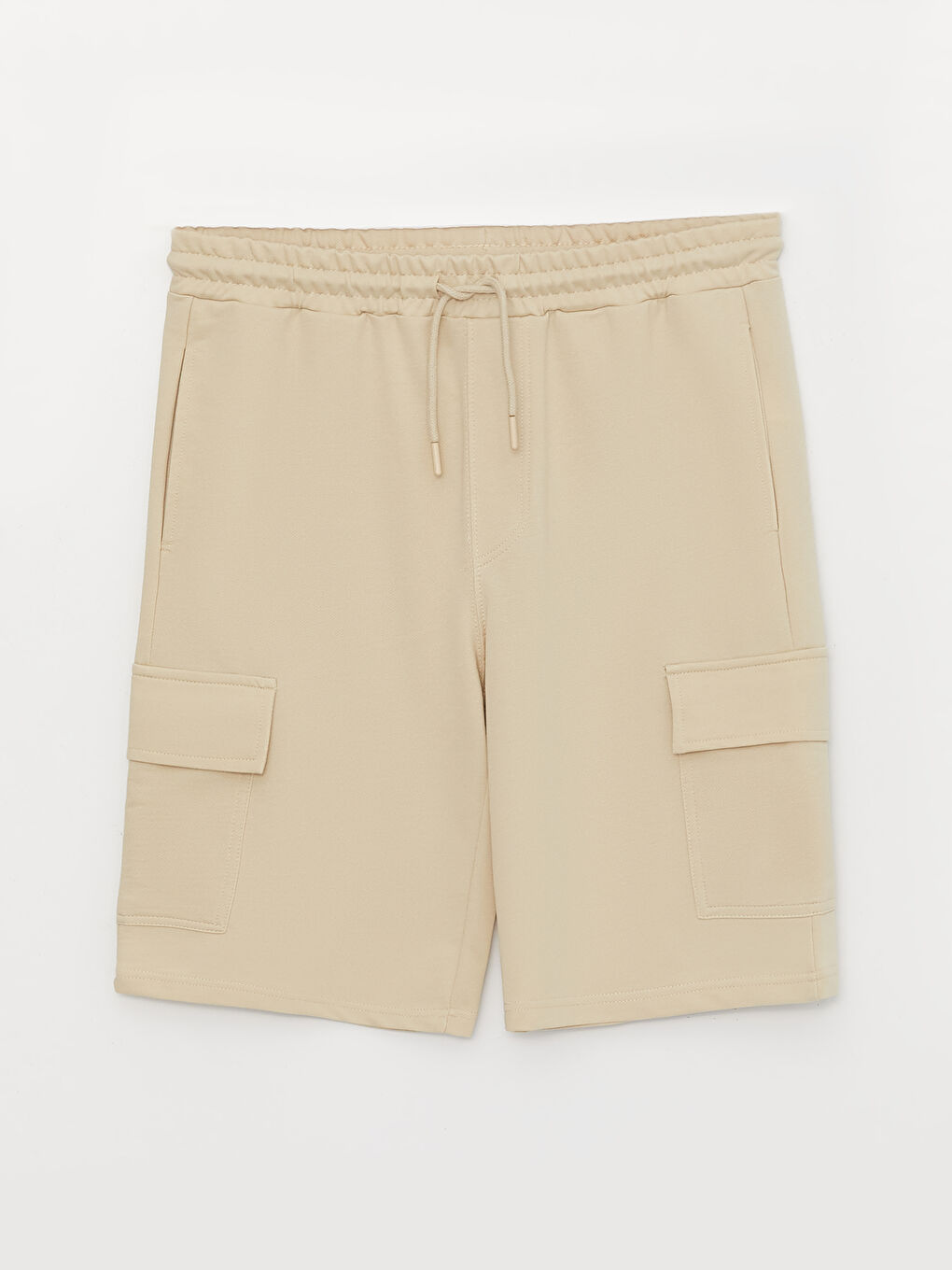 Bej Slim Fit Erkek Bermuda Şort-5