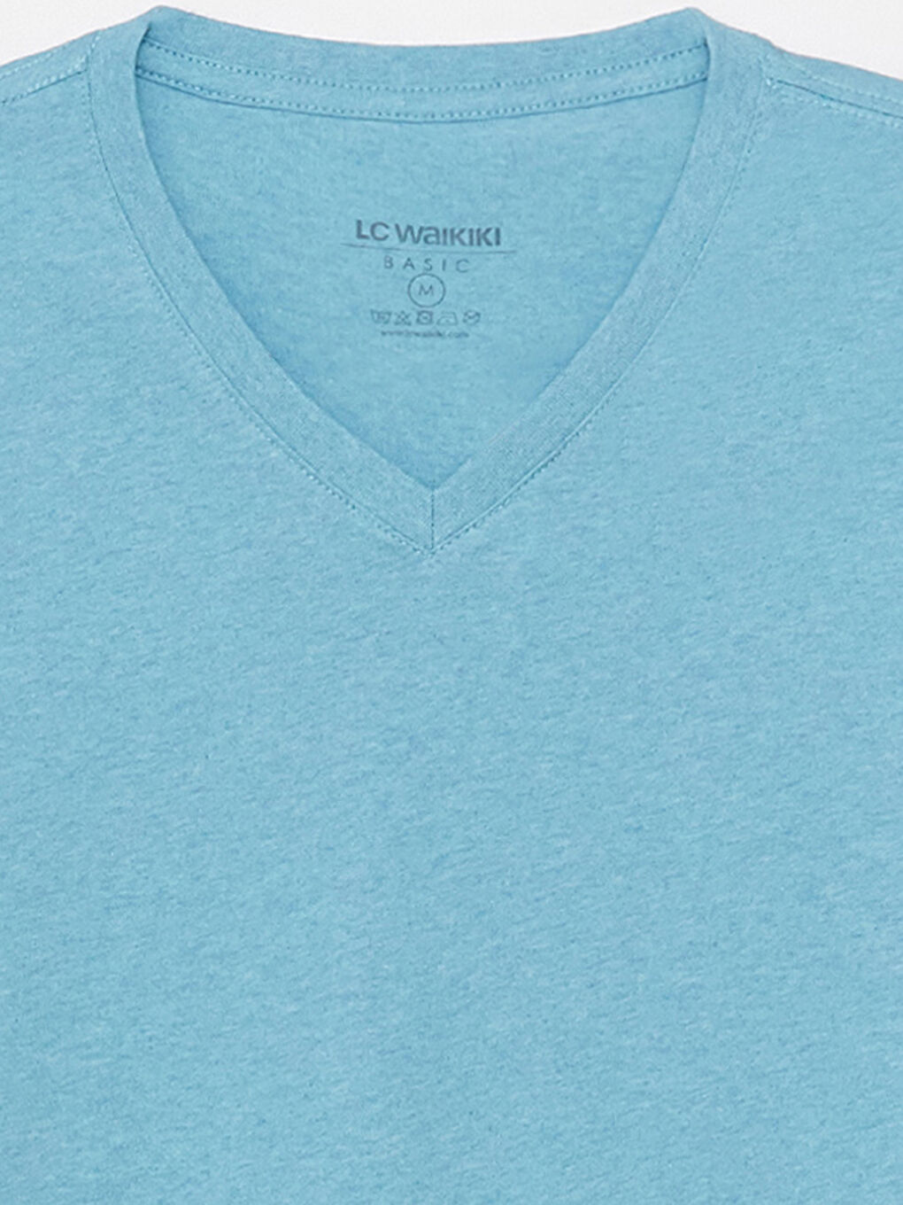 LCWAIKIKI Basic T-shirt pour Hommes en Jersey à Manches Courtes avec Encolure en V -S39846Z8-LDB
