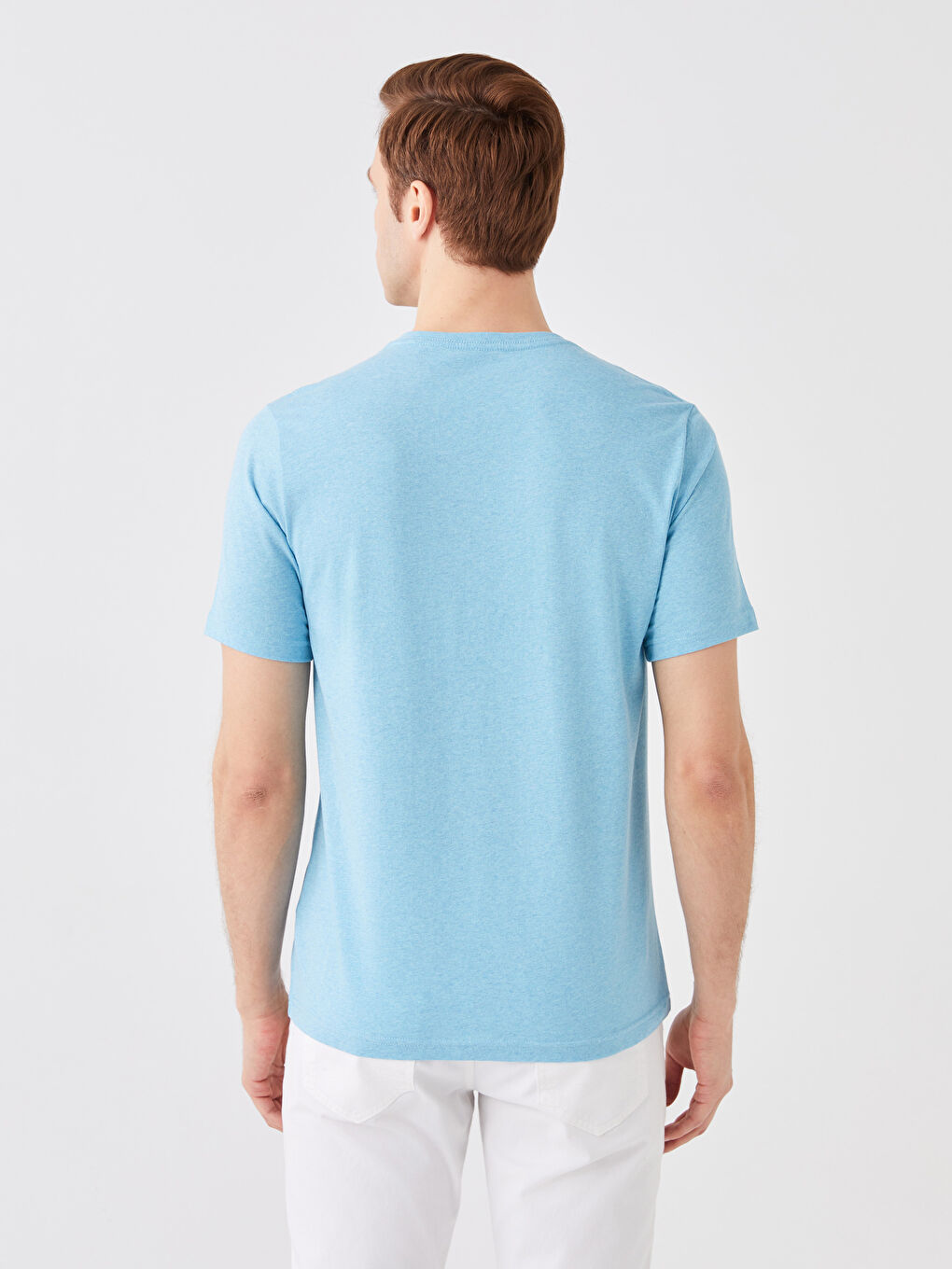 LCWAIKIKI Basic T-shirt pour Hommes en Jersey à Manches Courtes avec Encolure en V -S39846Z8-LDB