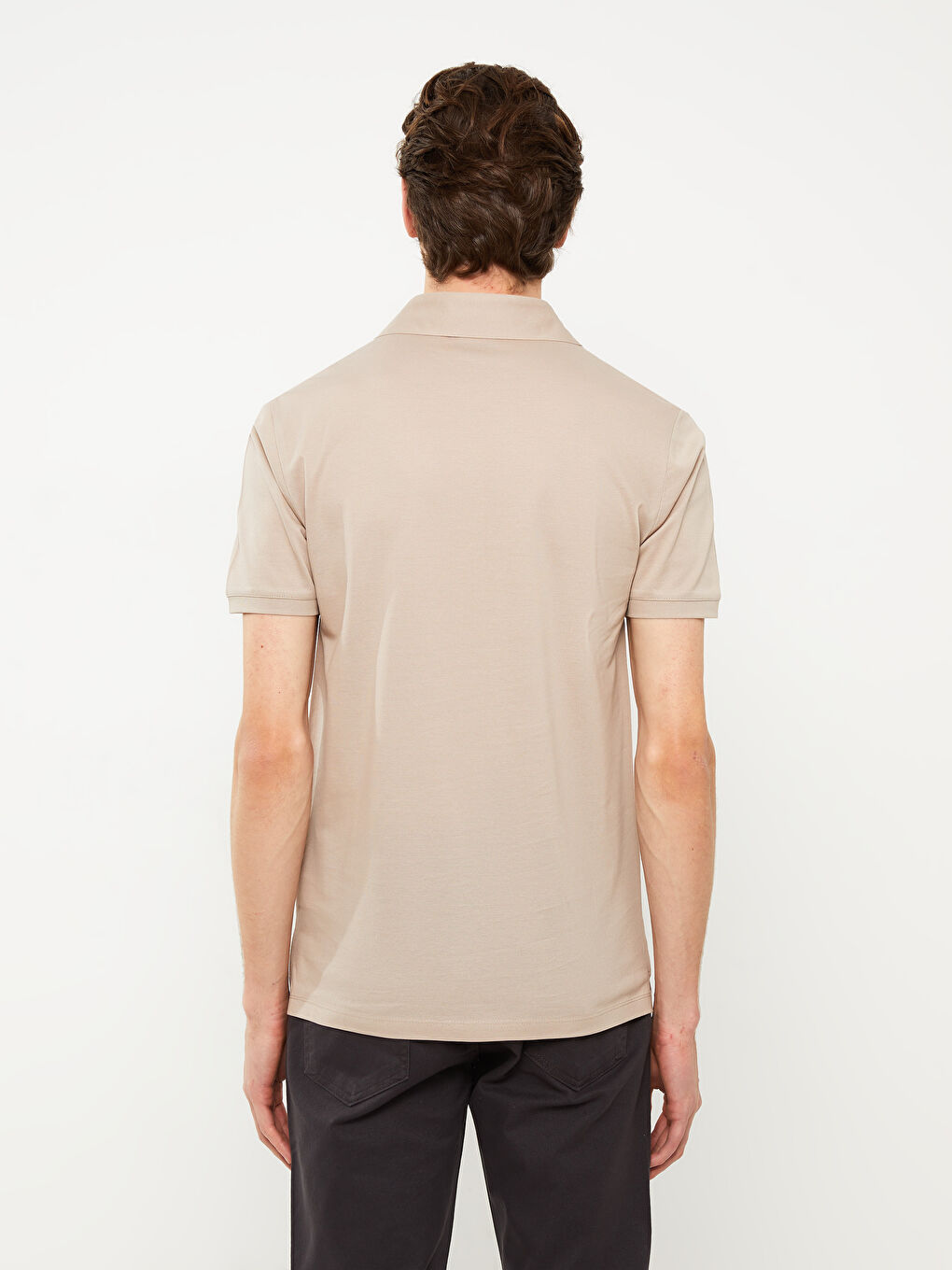 T-shirt pour Hommes à Col Polo Mercerisé à Manches Courtes-4