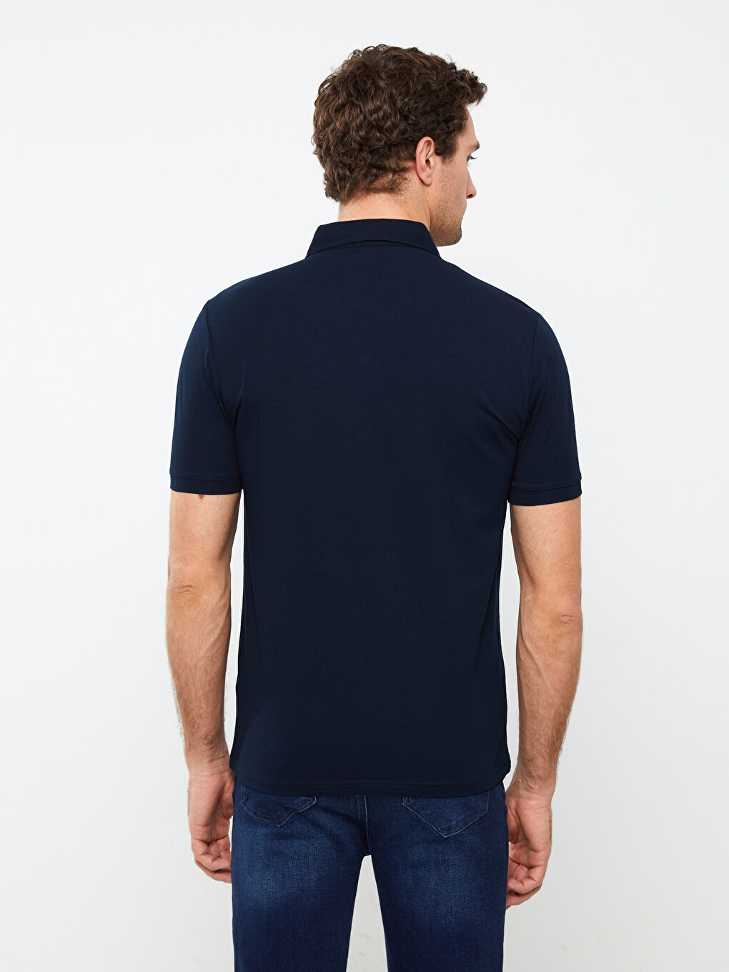 تيشيرت ياقة بولو كم قصير للرجال-4
