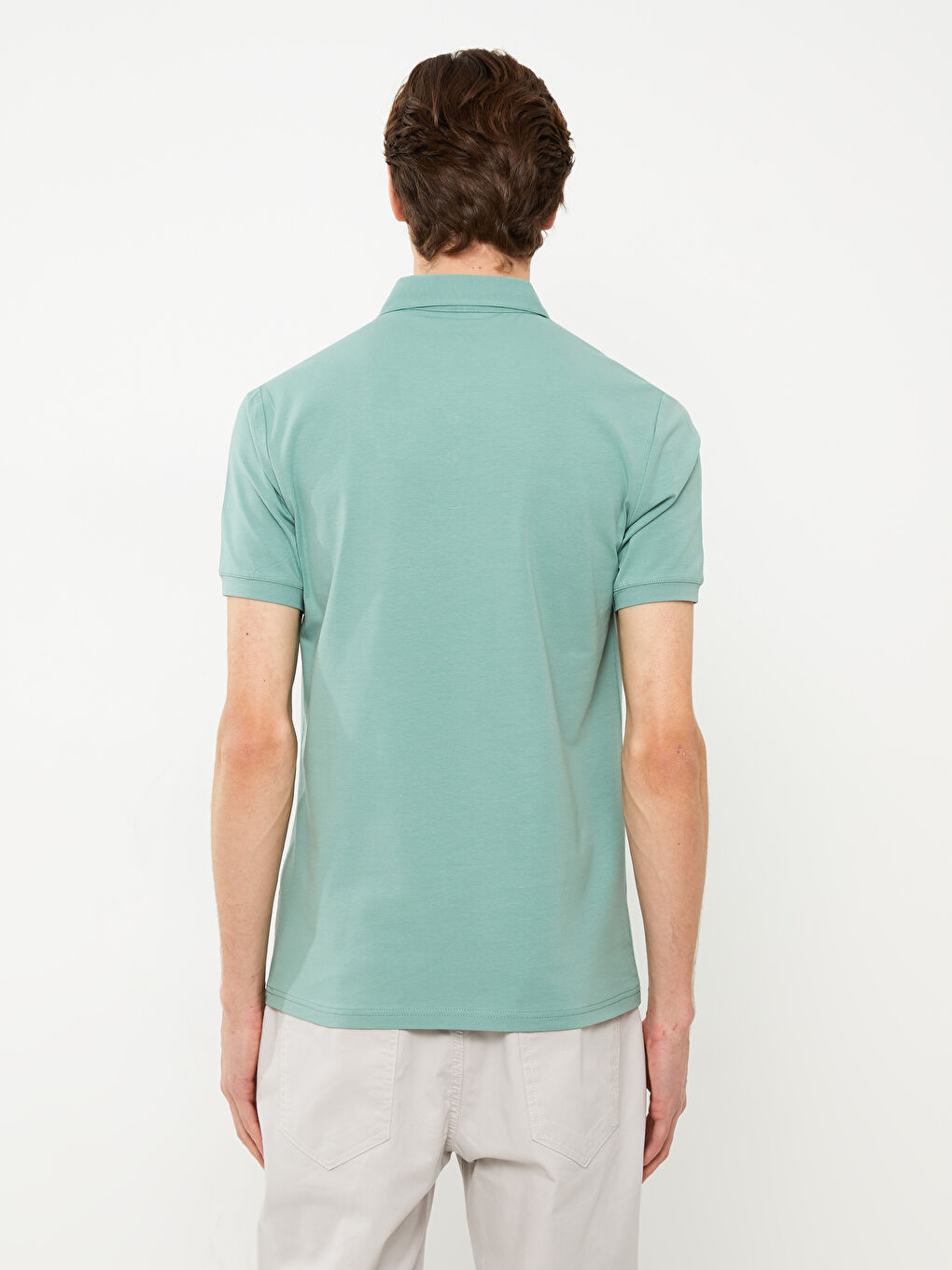 تيشيرت ياقة بولو كم قصير للرجال-4