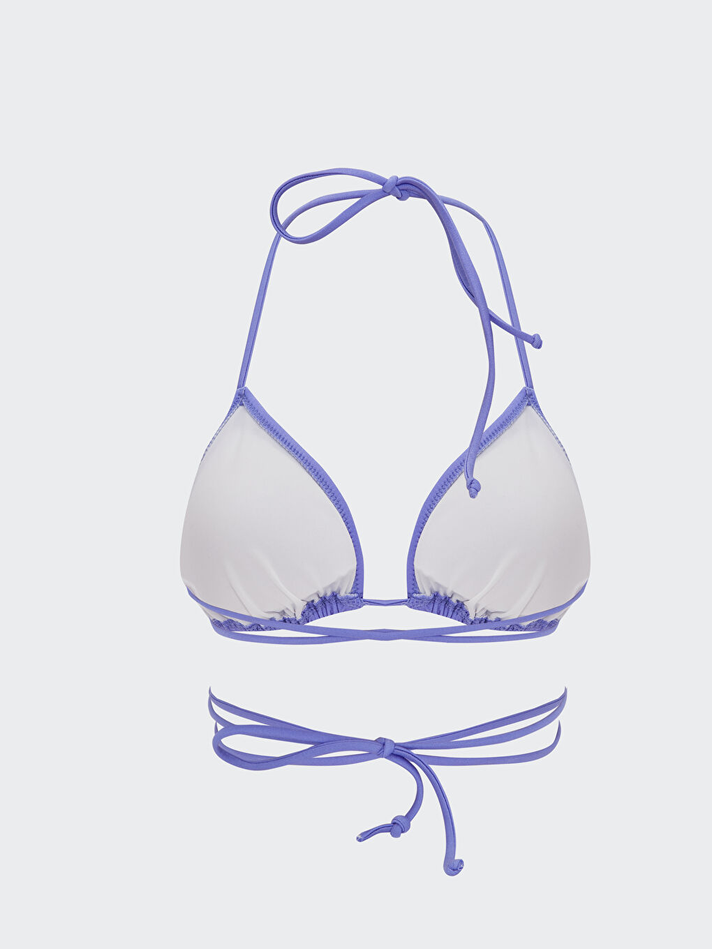 LCW DREAM Lila Kadın Boyundan Bağlama Detaylı Düz Bikini Üst - 1