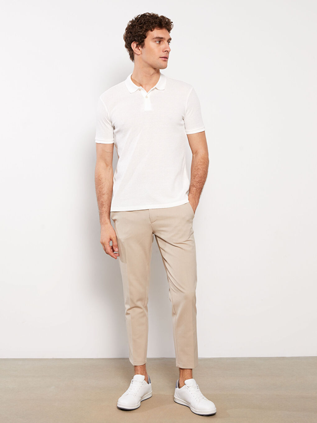 تيشيرت ياقة بولو كم قصير للرجال-1