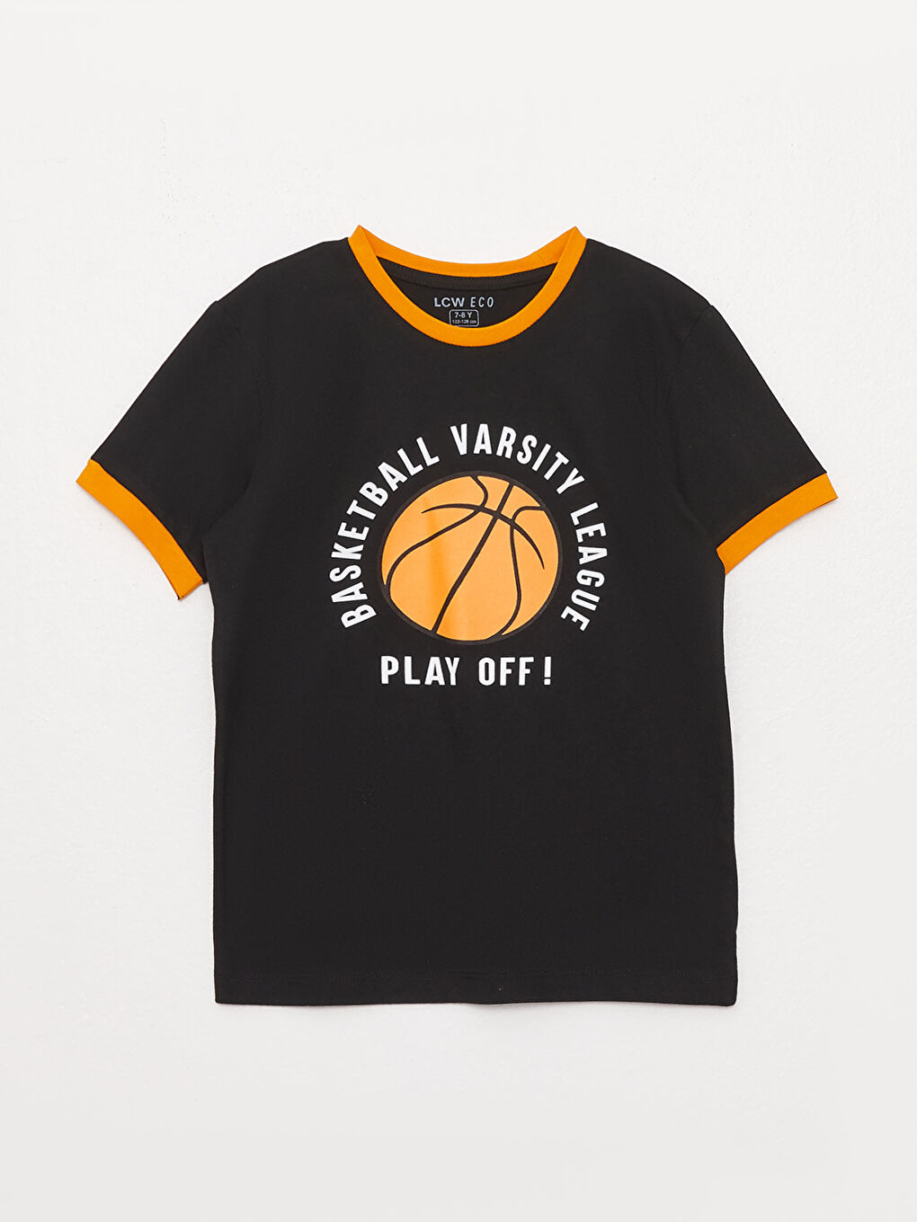 Crew Neck Printed Short Sleeve Boys' T-Shirt