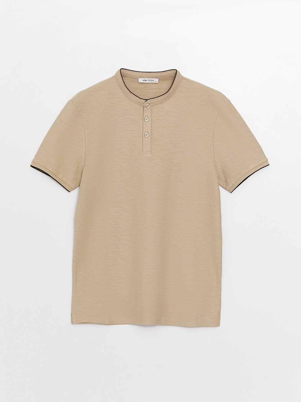 Grandad Collar Short Sleeve Men's T-Shirt-5