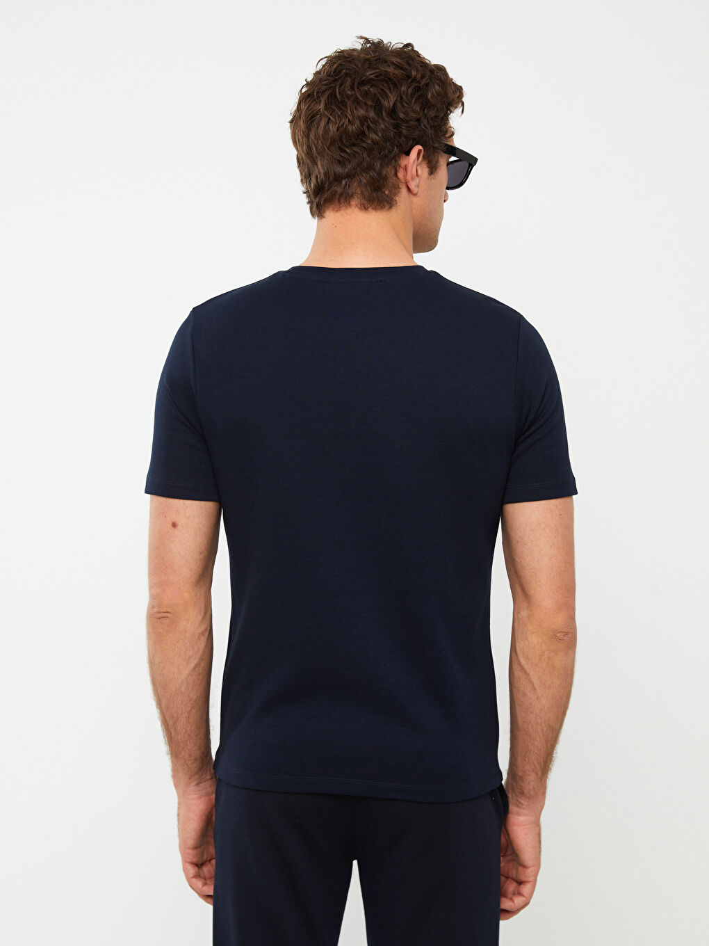 Bisiklet Yaka Kısa Kollu Renk Bloklu Erkek Tişört-4