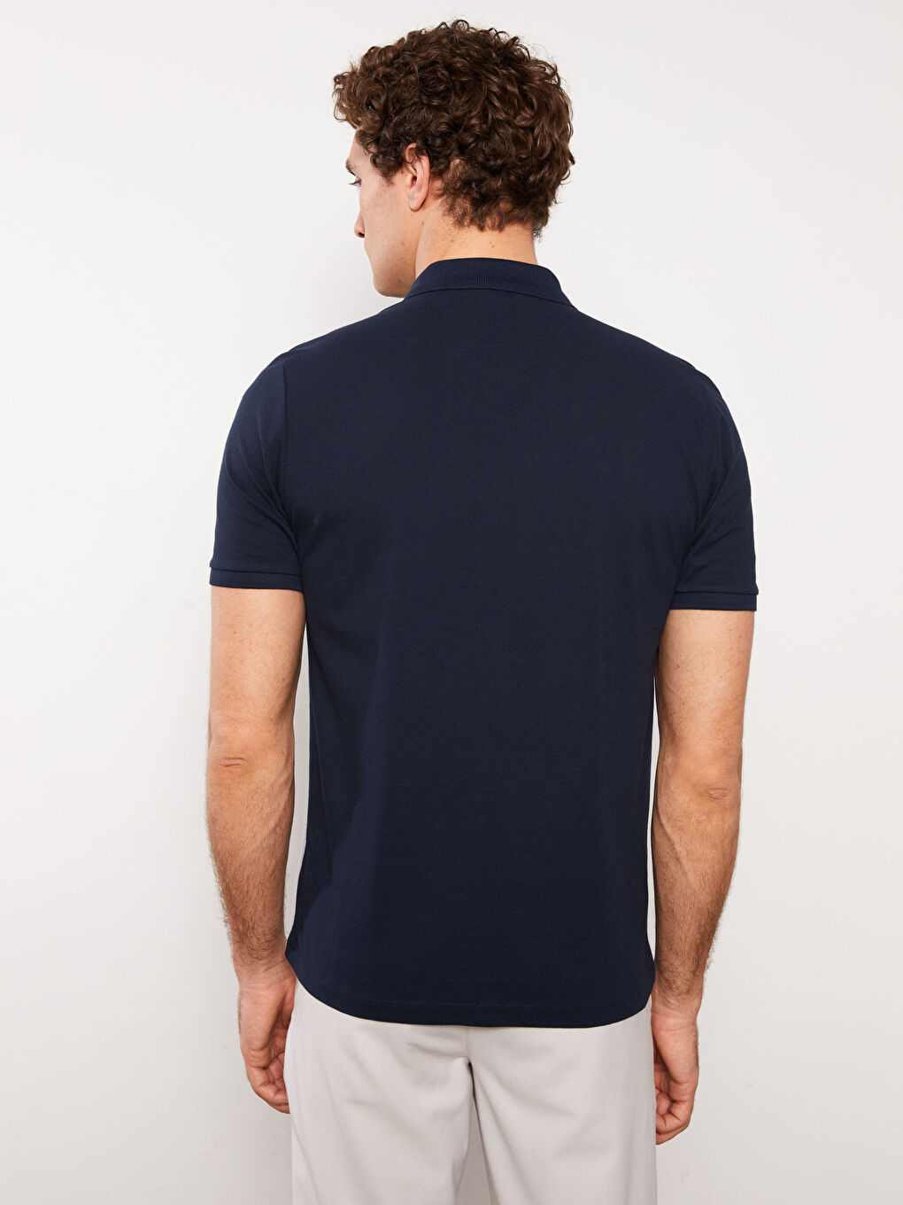 T-shirt pour Hommes à Col roulé, Manches courtes, Bloc de couleurs, en Piqué-4