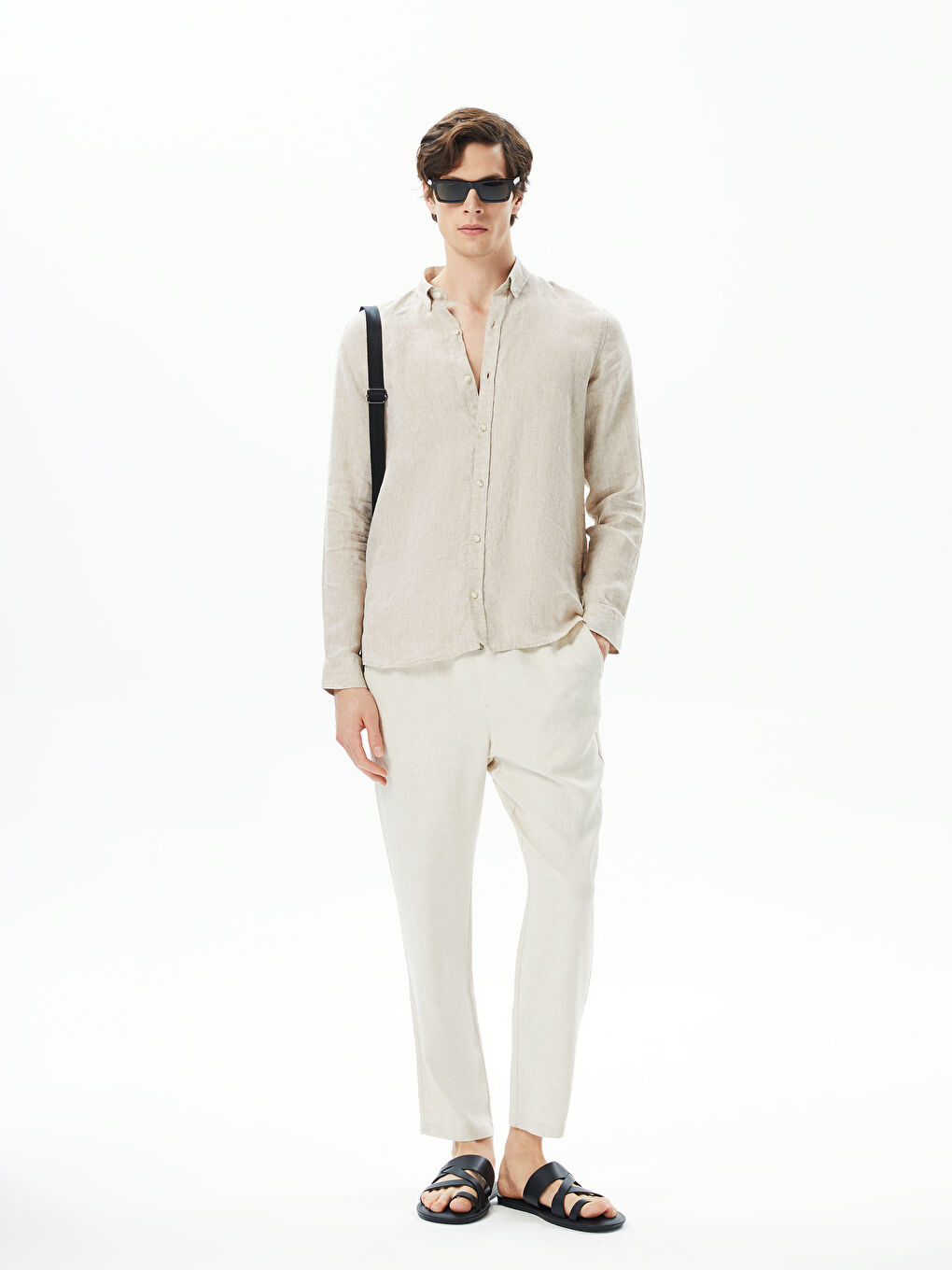 Bej Slim Fit Erkek Pantolon-7