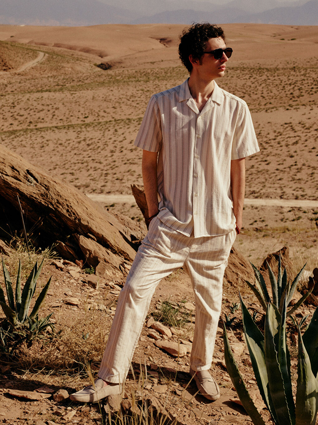 Slim Fit Striped Men's Trousers