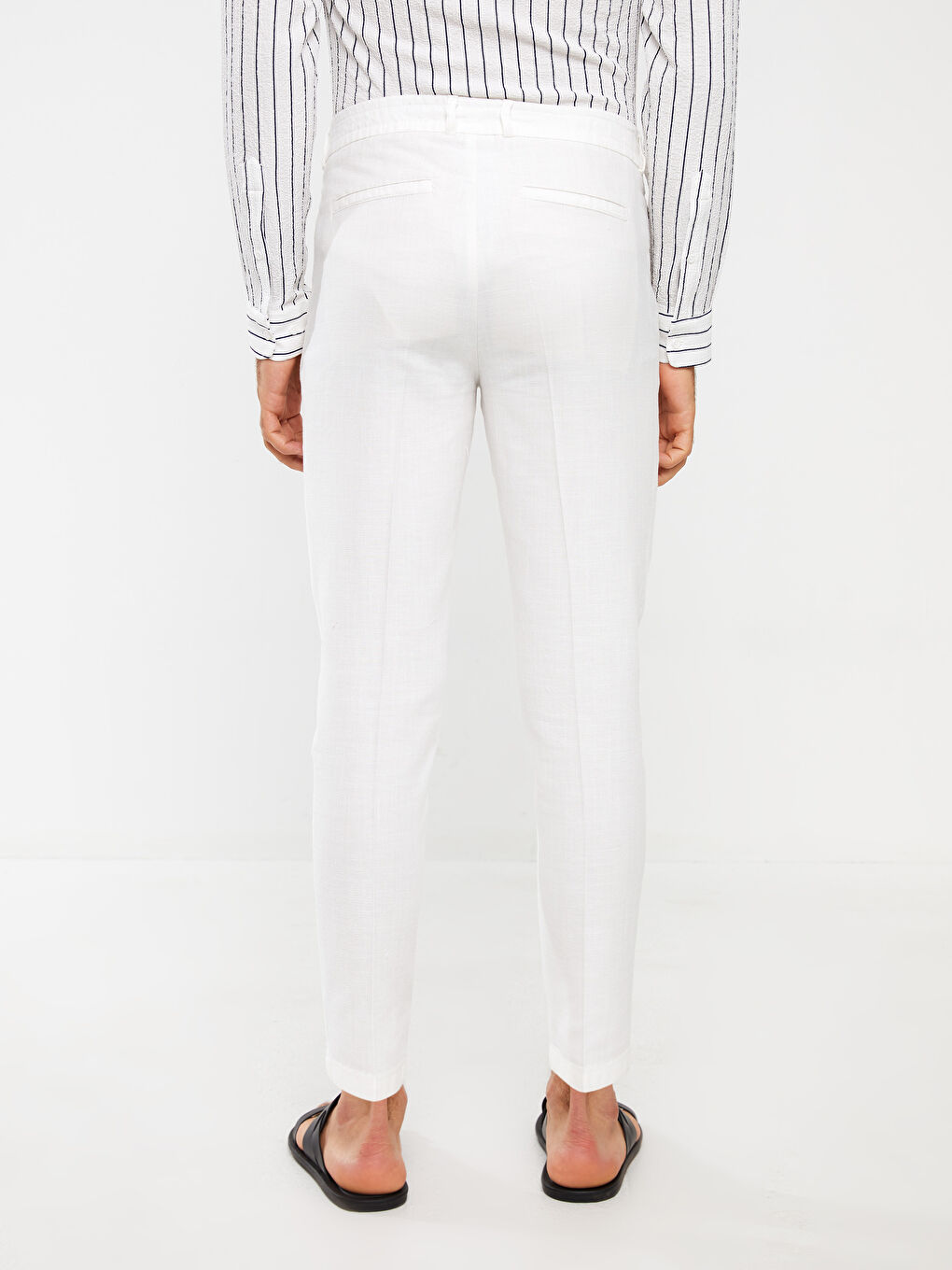 LCW Vision Slim Fit Keten Görünümlü Erkek Pantolon -S39938Z8-R9J