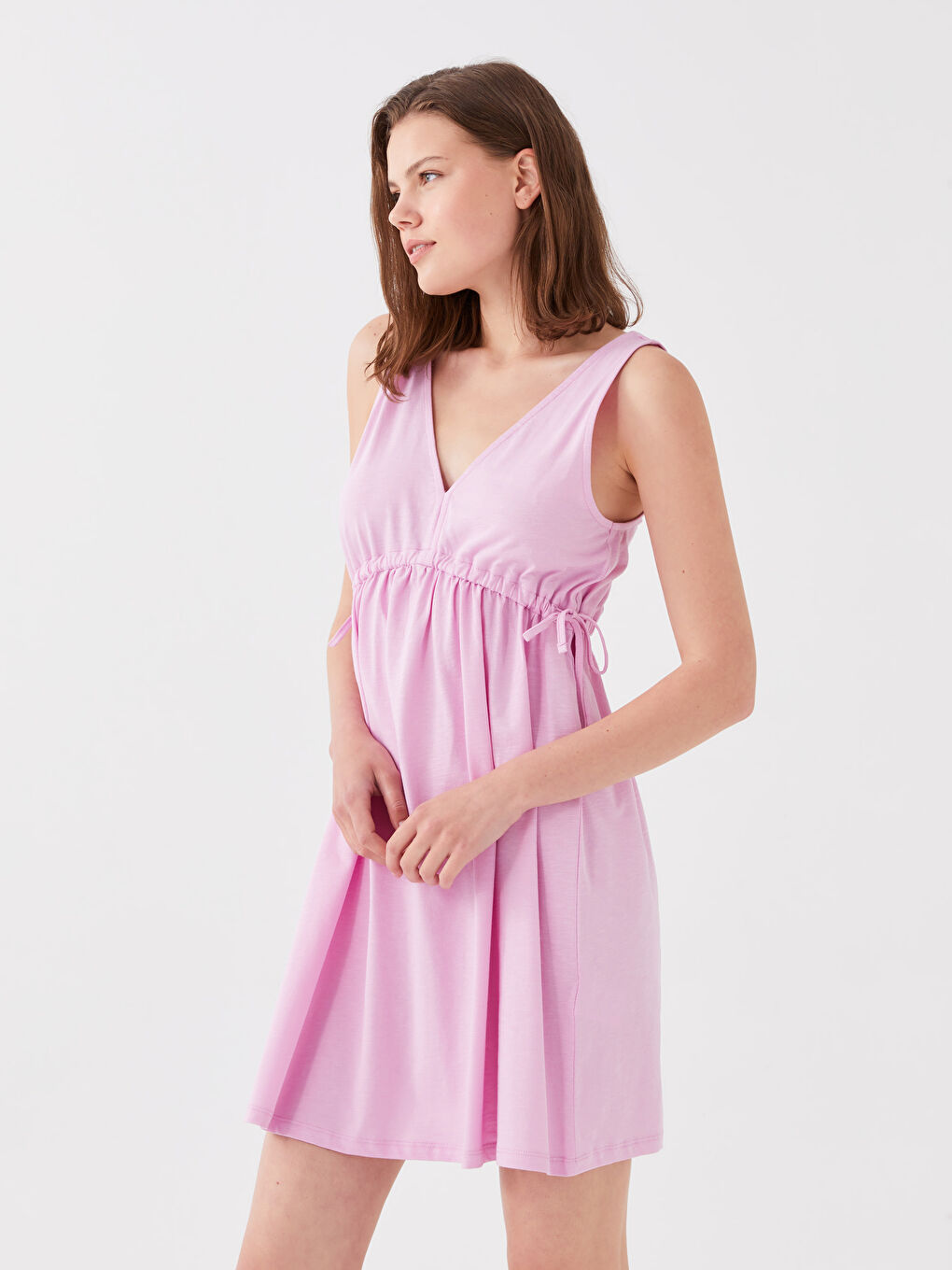 Women's V-Neck Straight Beach Dress -S39946Z8-S89