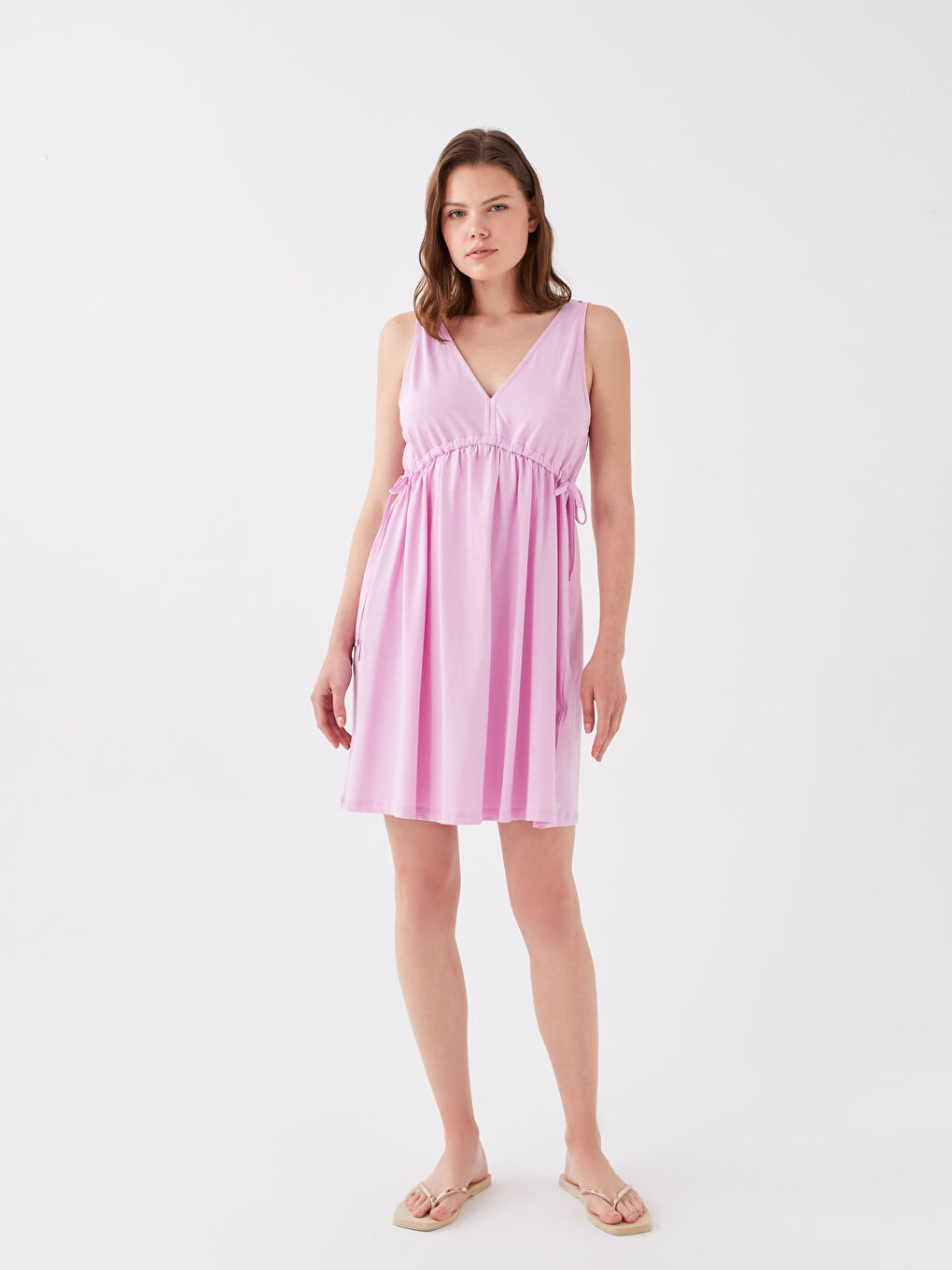 Women's V-Neck Straight Beach Dress -S39946Z8-S89