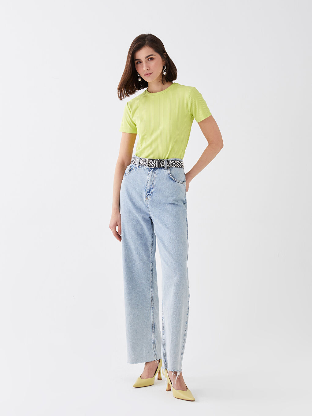 Crew Neck Plain Short Sleeve Women's T-Shirt-2