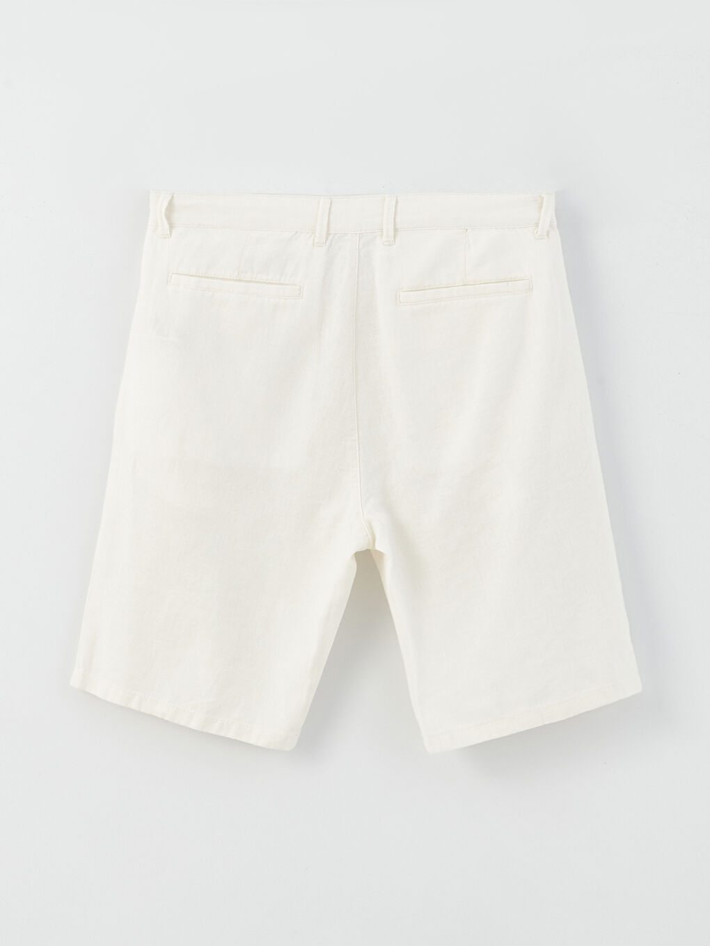 Slim Fit Linen Blend Men's Shorts -S39956Z8-SWH
