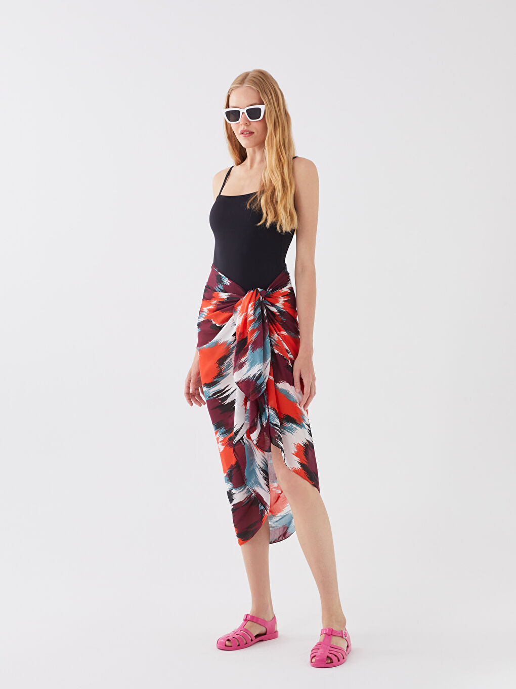 Patterned Women's Pareo -S39965Z8-LQY