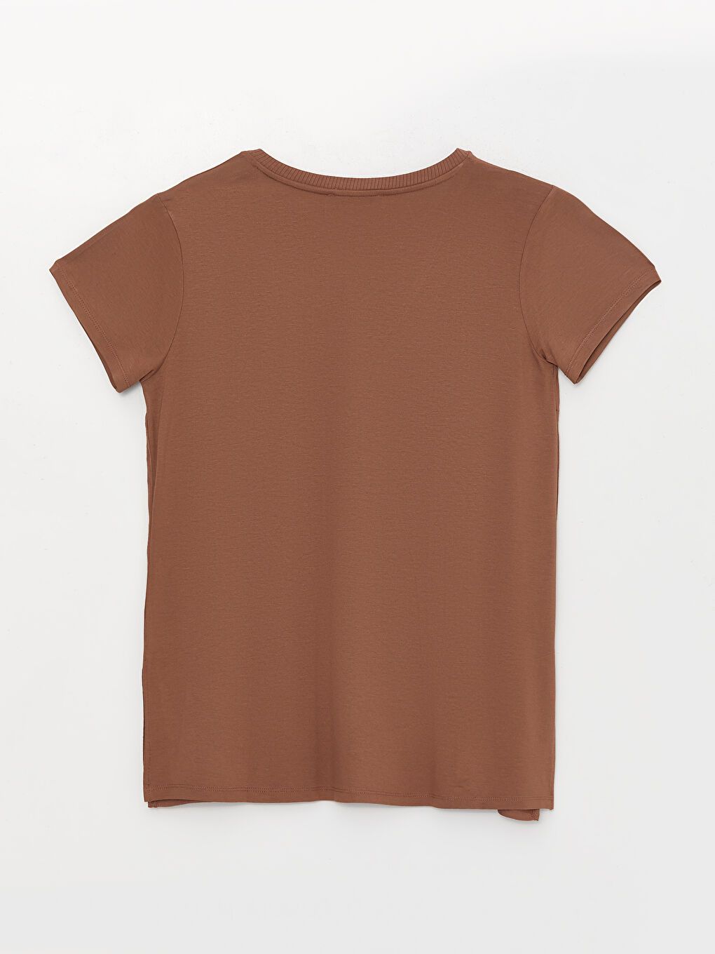 V-Neck Plain Short Sleeve Women's T-Shirt-6