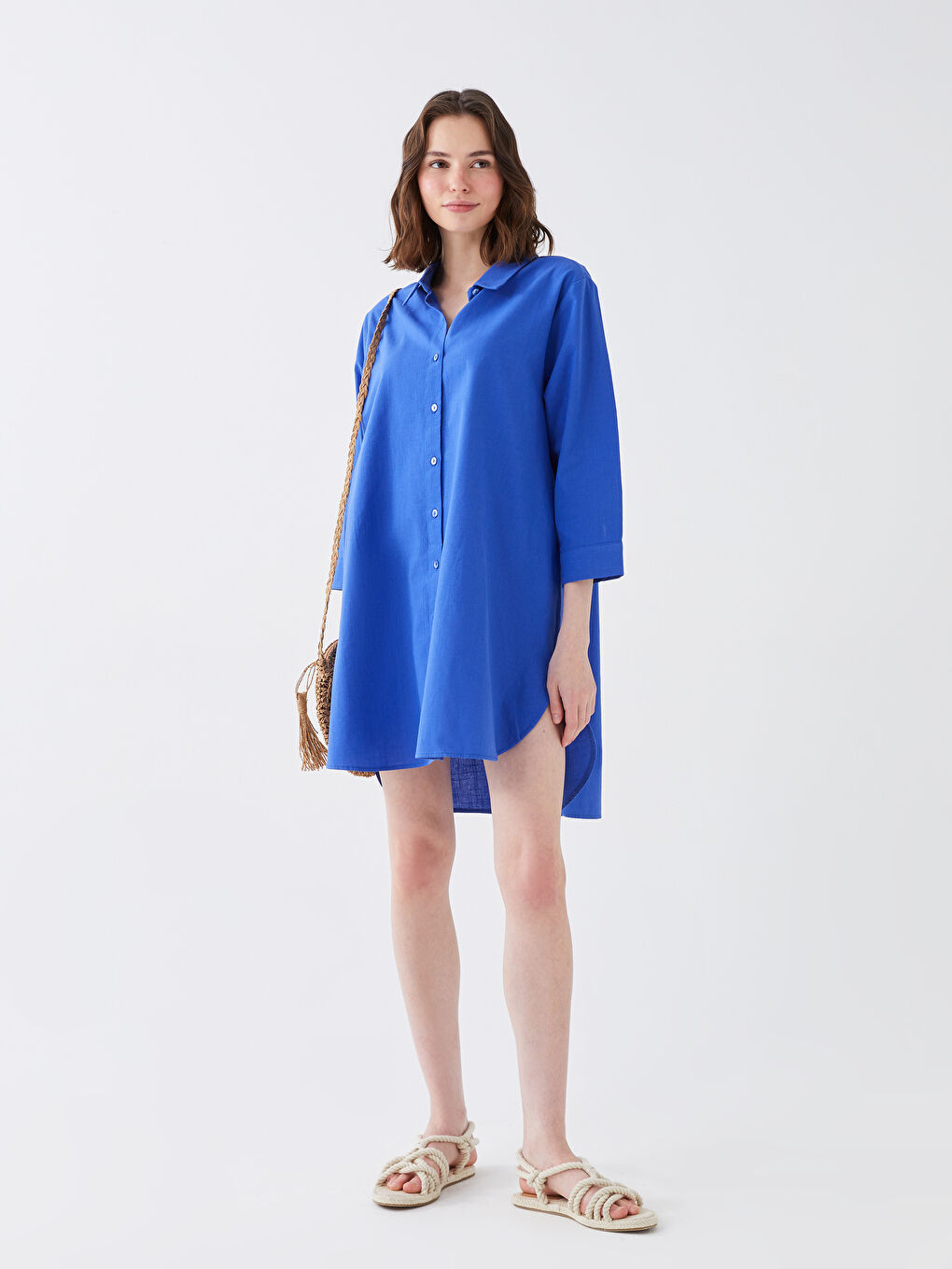 فستان شاطئ أزرق امرأة -S39973Z8-GZ1