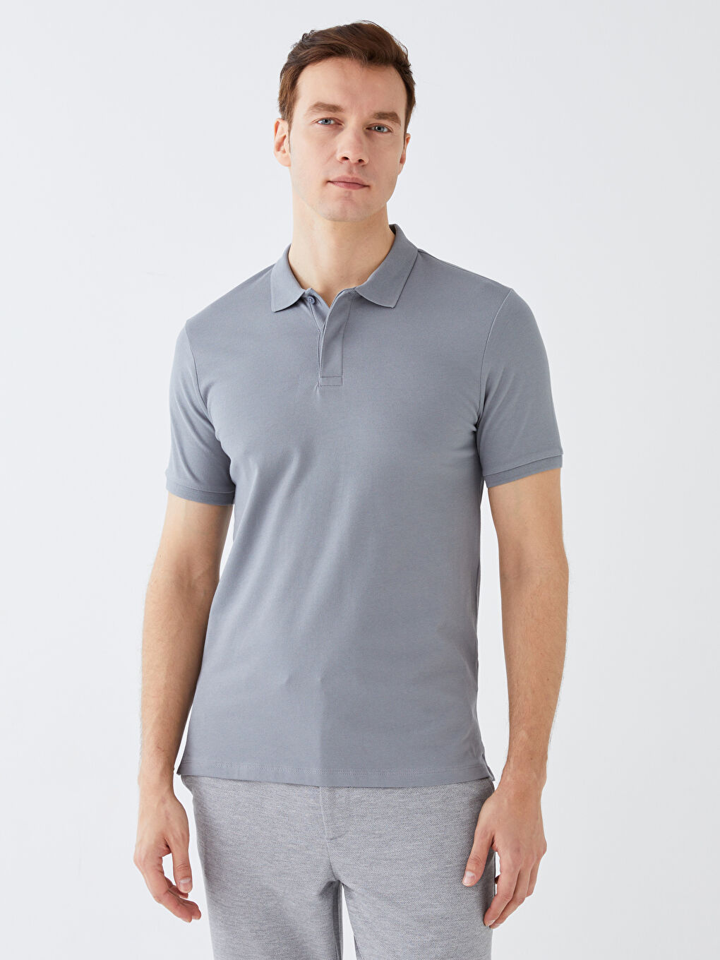 تيشيرت بياقة بولو كم قصير بيكيه للرجال-2