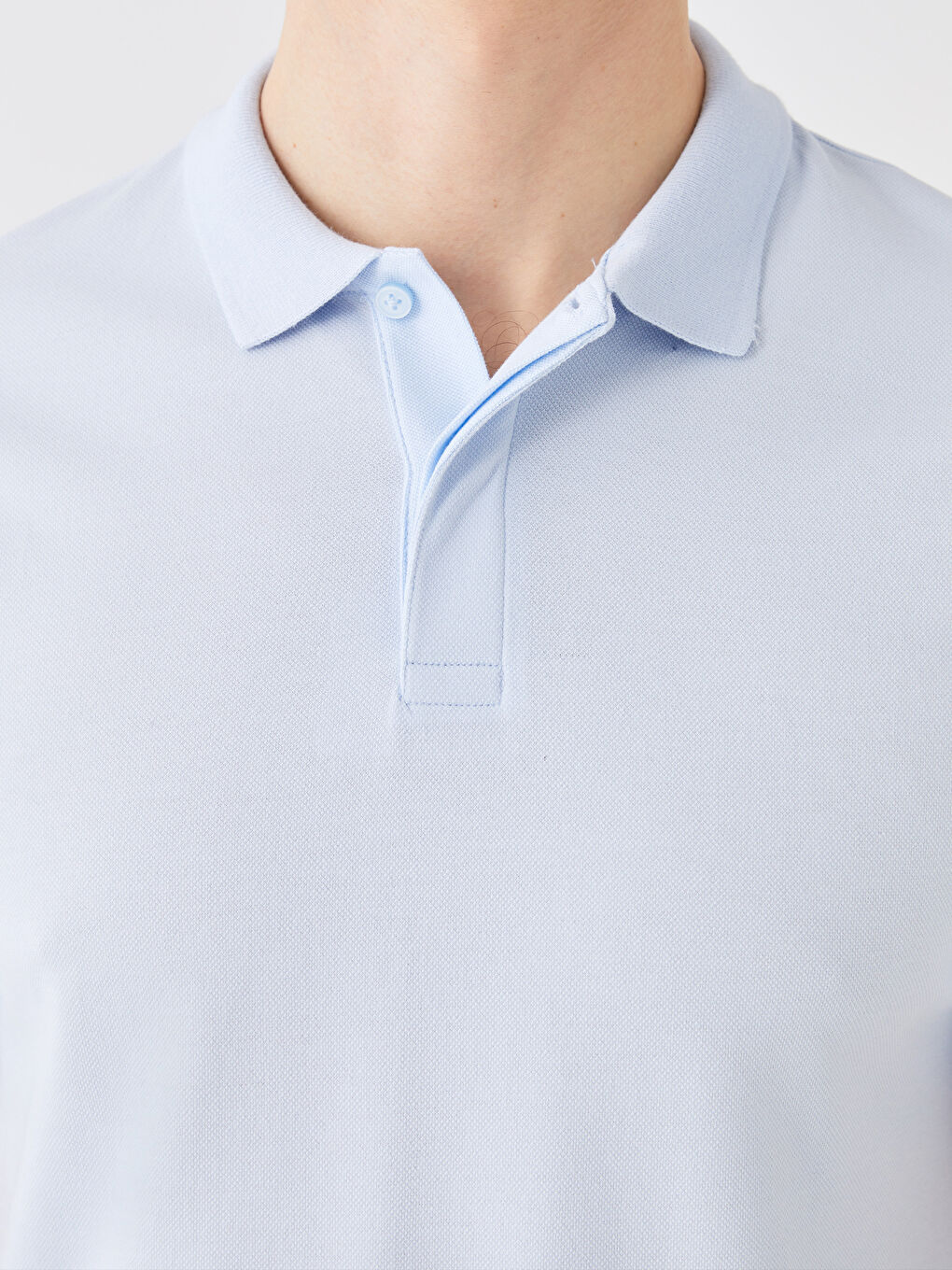 Ерлерге арналған поло жағалы қысқа жең пике футболка-3