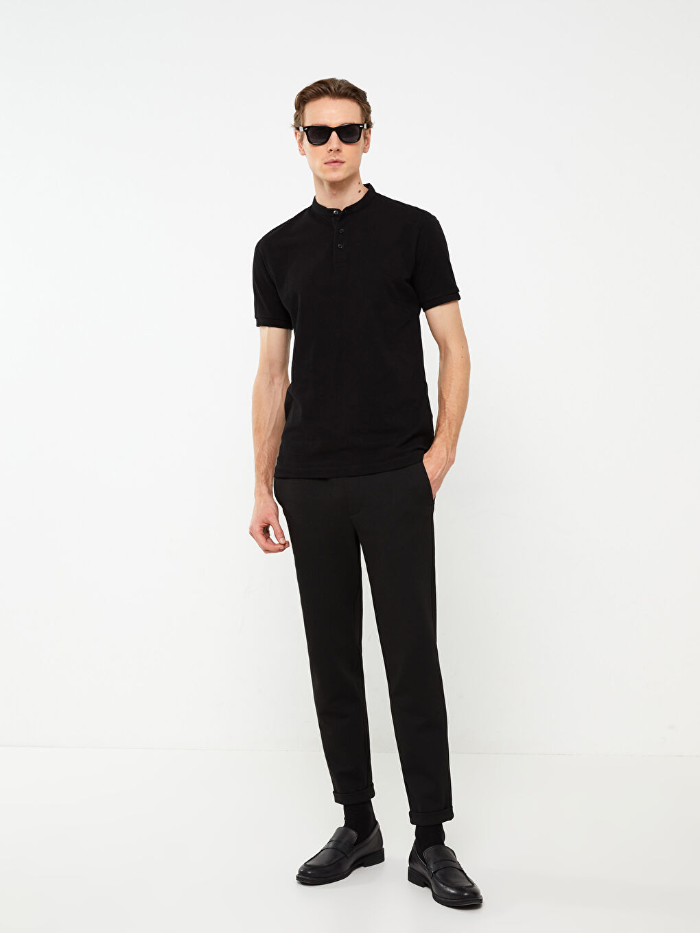 Majica sa dedinim okovratnikom od pike za muškarce-2