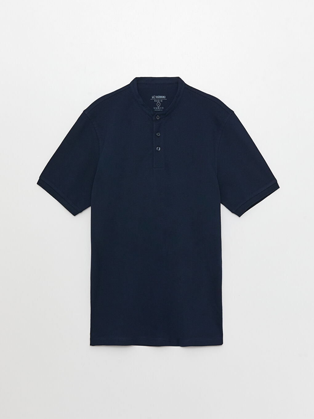 Grandad Collar Pique Men's T-Shirt-5