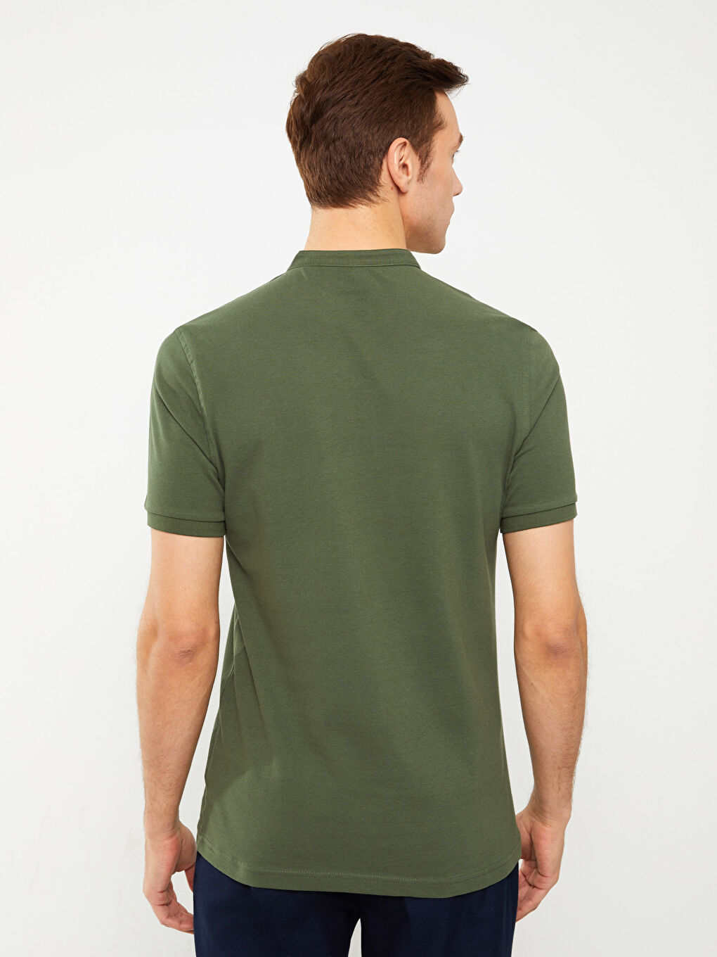 LCWAIKIKI Basic Grandad Collar Pique Men's T-Shirt -S39976Z8-P9S