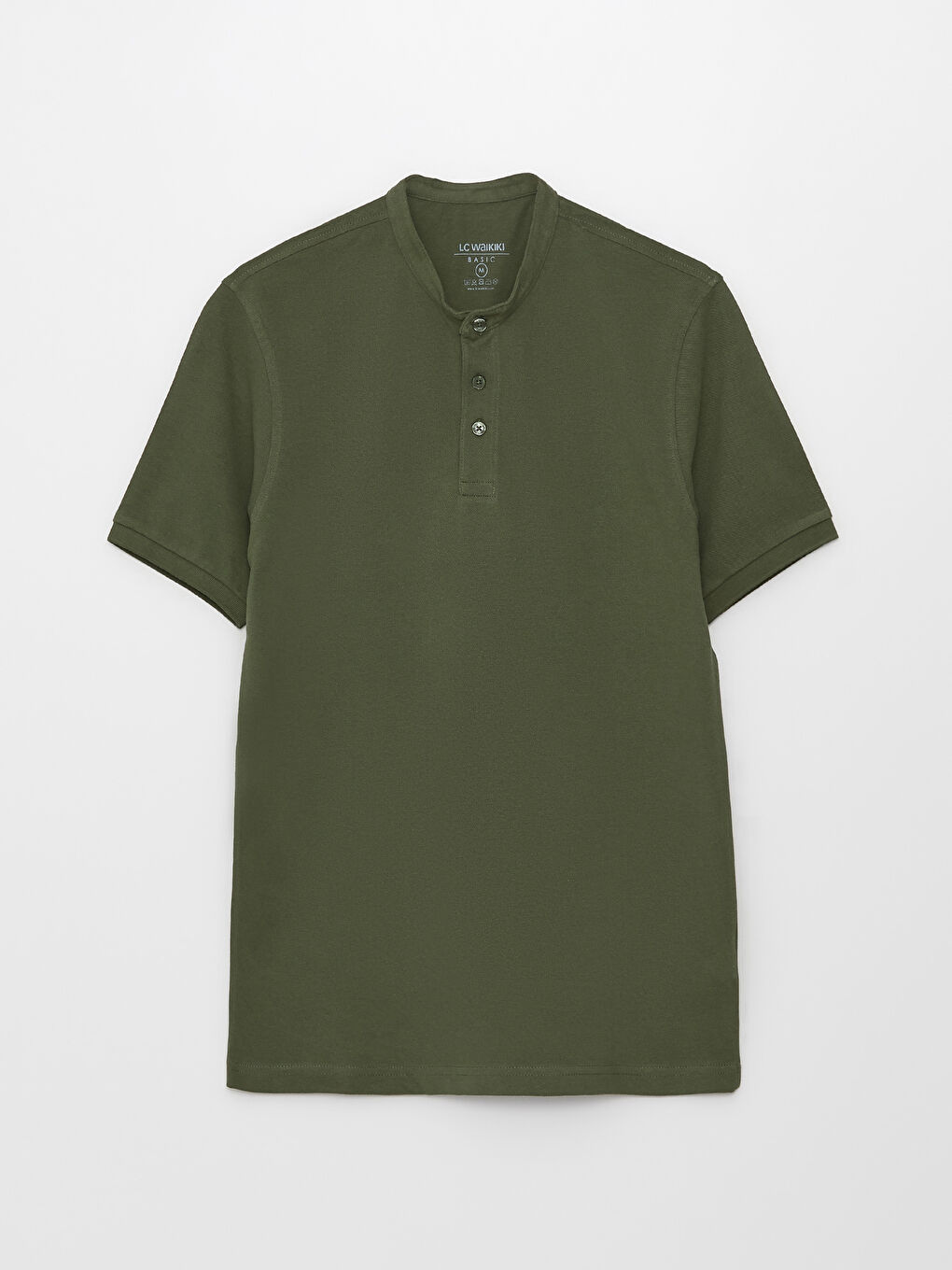 LCWAIKIKI Basic Grandad Collar Pique Men's T-Shirt -S39976Z8-P9S