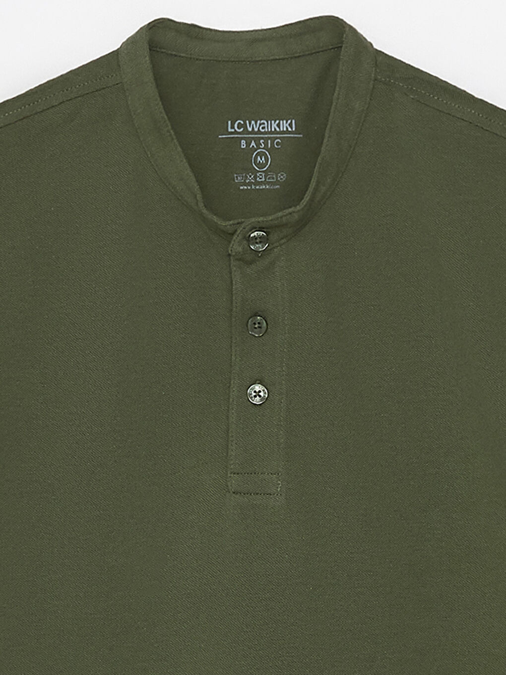 LCWAIKIKI Basic Grandad Collar Pique Men's T-Shirt -S39976Z8-P9S