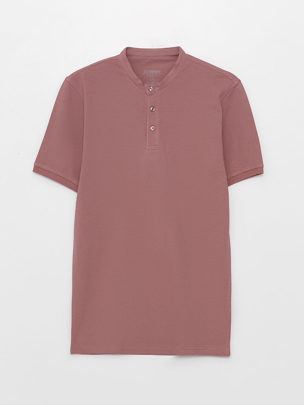 Grandad Collar Pique Men's T-Shirt-5