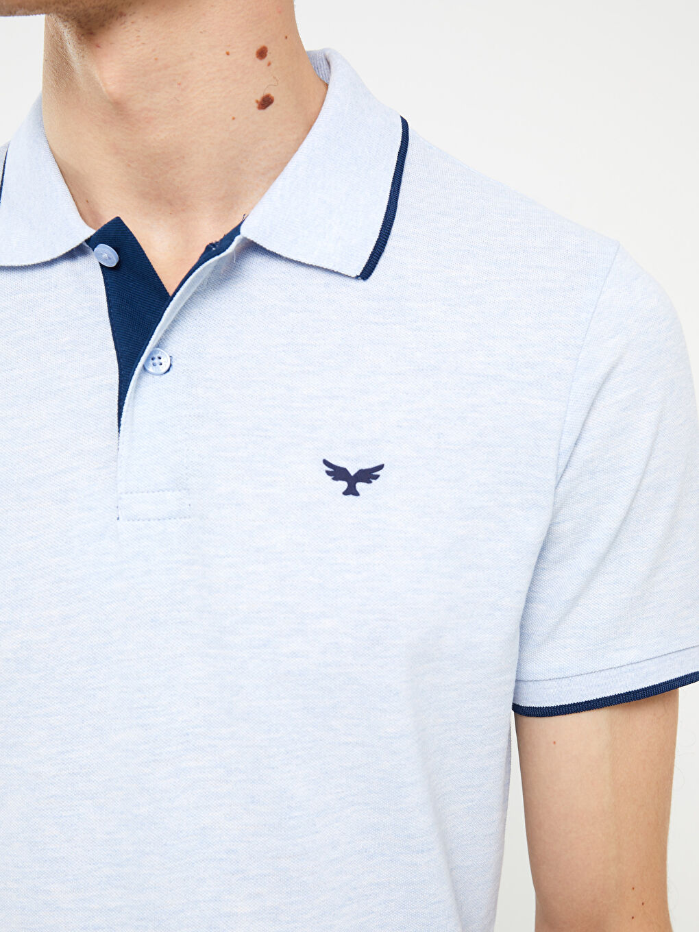 პოლო კისრის მოკლე სახელოიანი პიკე მამაკაცის მაისური-3