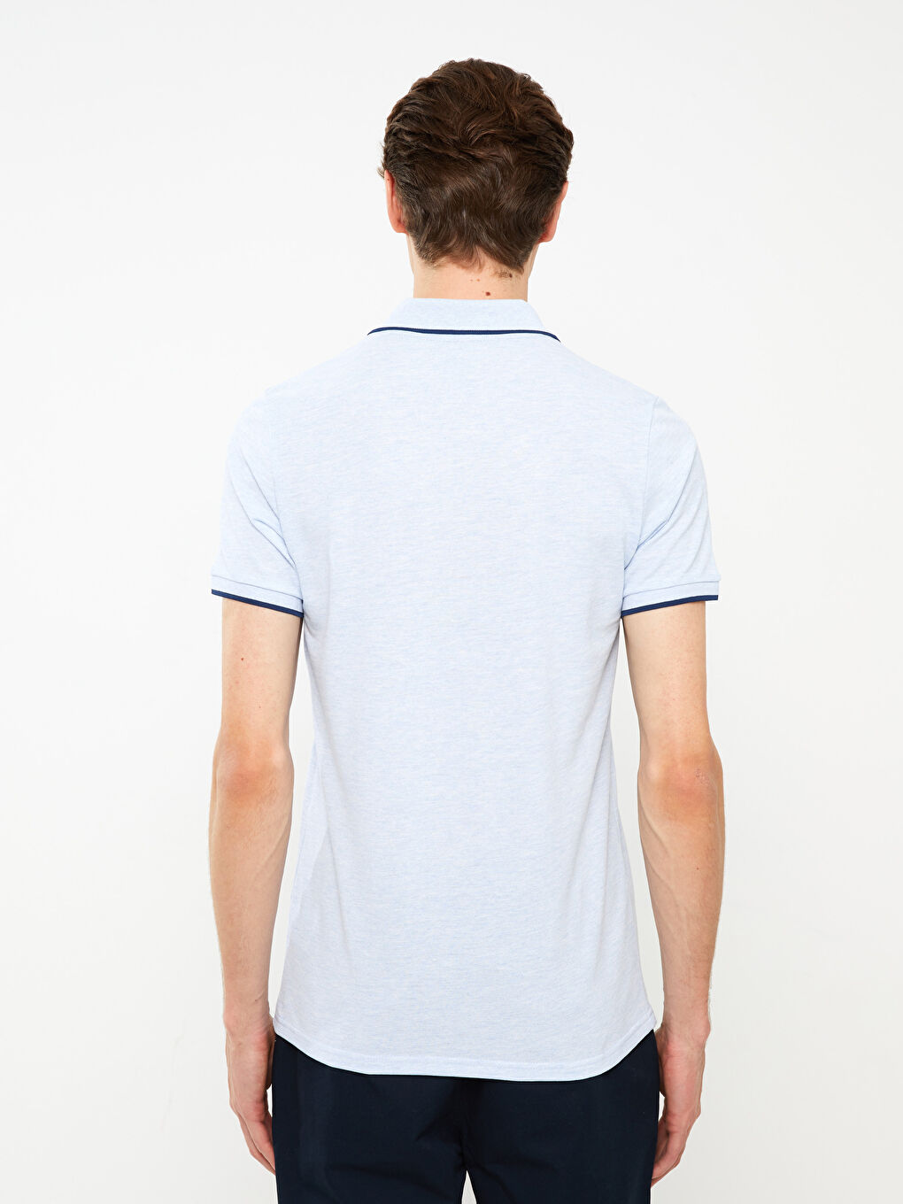 პოლო კისრის მოკლე სახელოიანი პიკე მამაკაცის მაისური-4