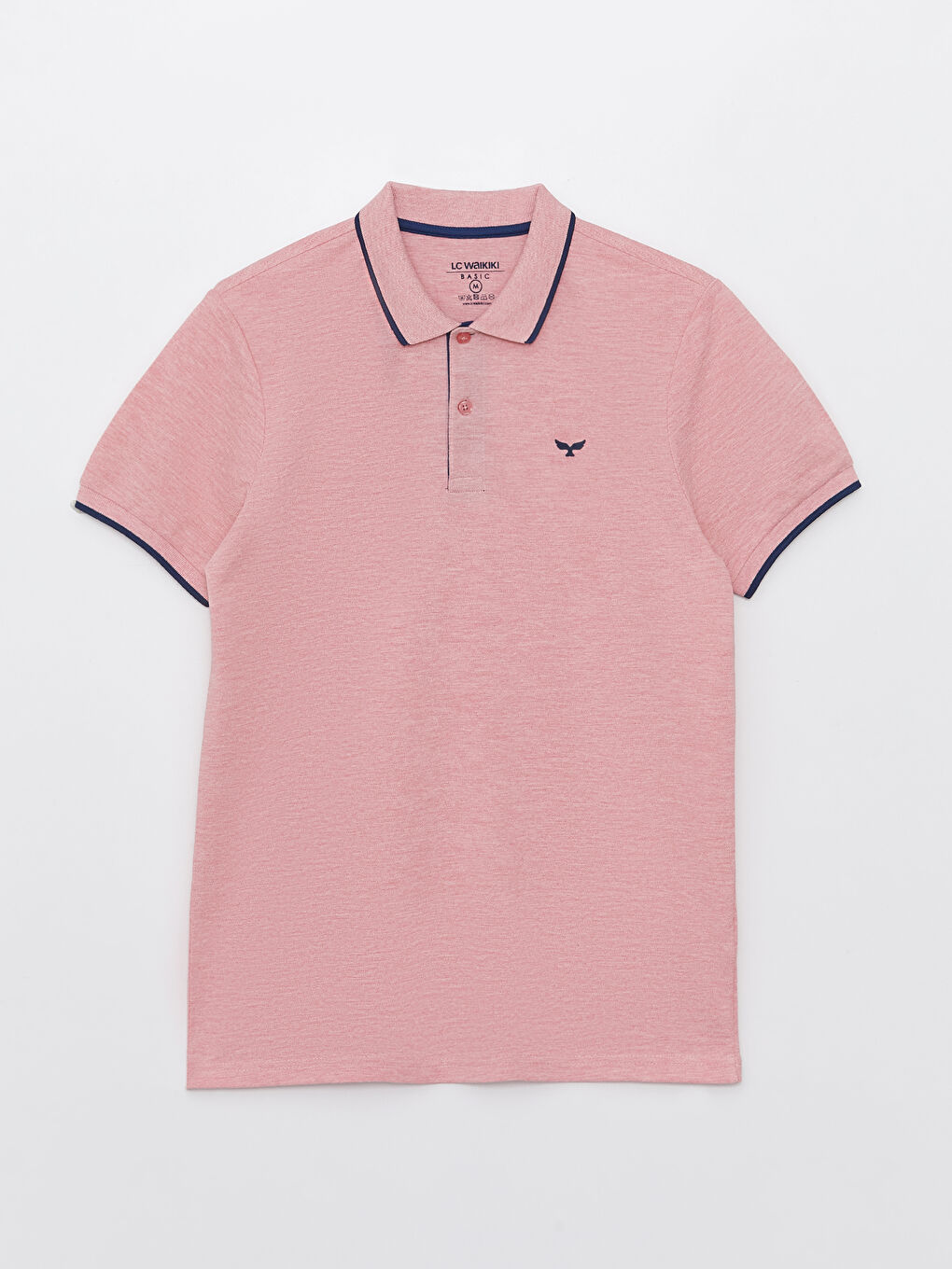 Мужская футболка-поло из пике с короткими рукавами-14