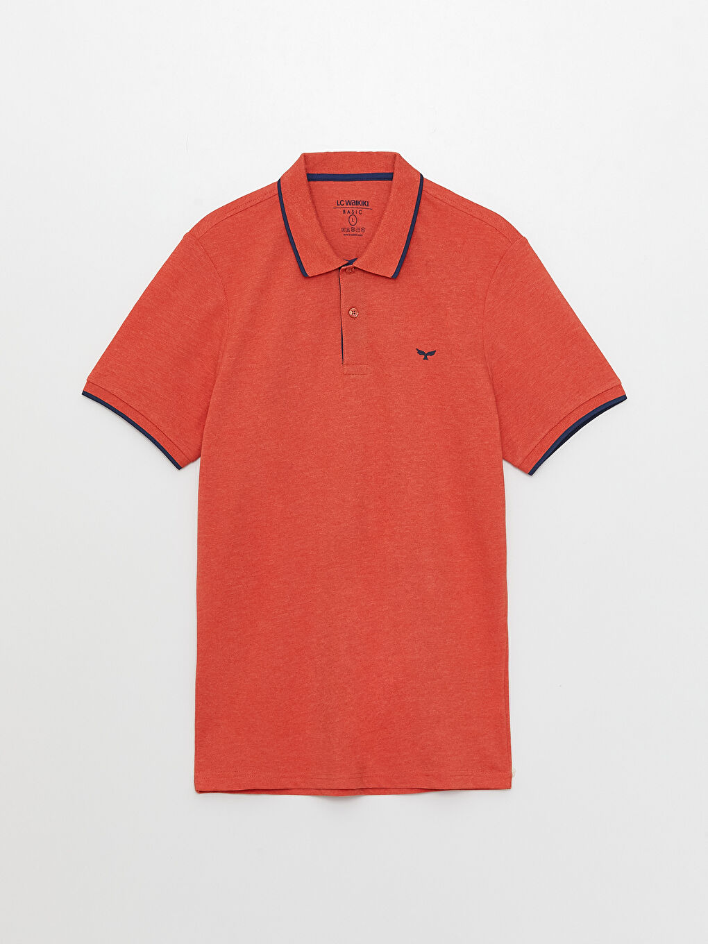 Klasična pamučna pike majica kratkih rukava sa polo kragnom -S39977Z8-LBK