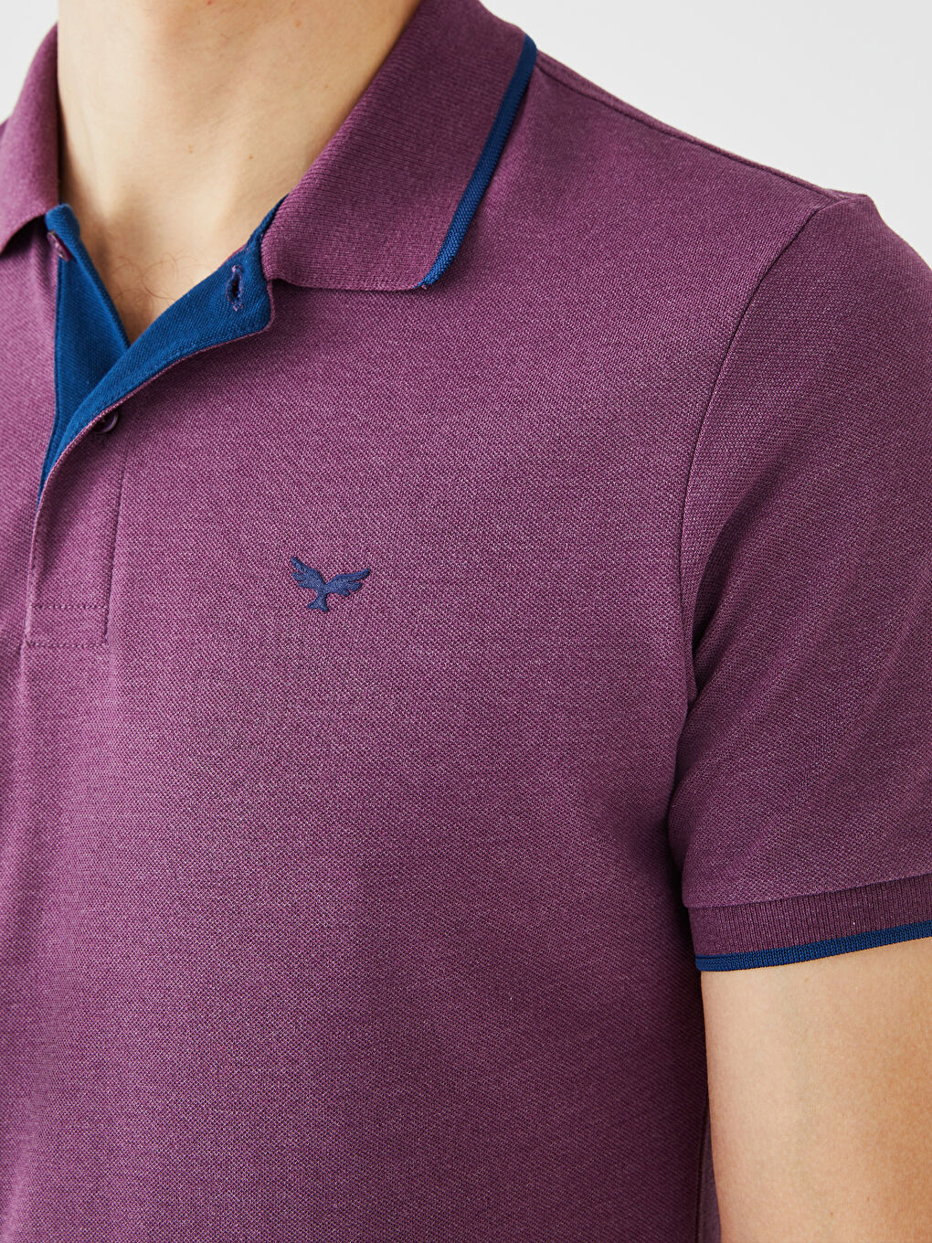 تي شيرت بياقة بولو كم قصير بيكيه للرجال-3