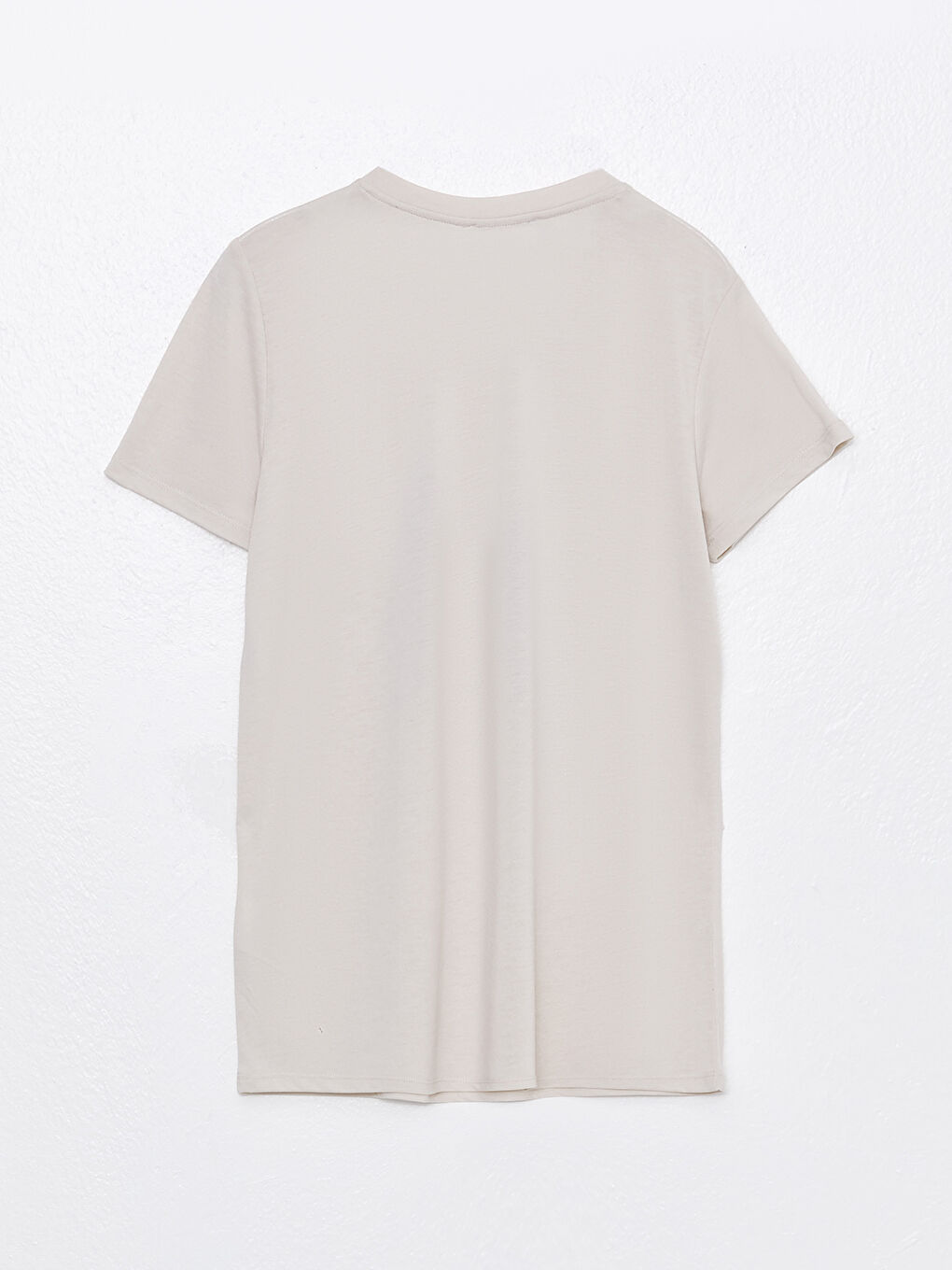 تيشيرت نسائي بأكمام قصيرة وياقة دائرية مطبوع-6