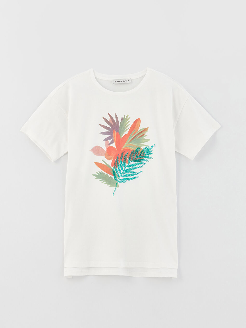 Crew Neck Printed Short Sleeve Women's T-Shirt-5