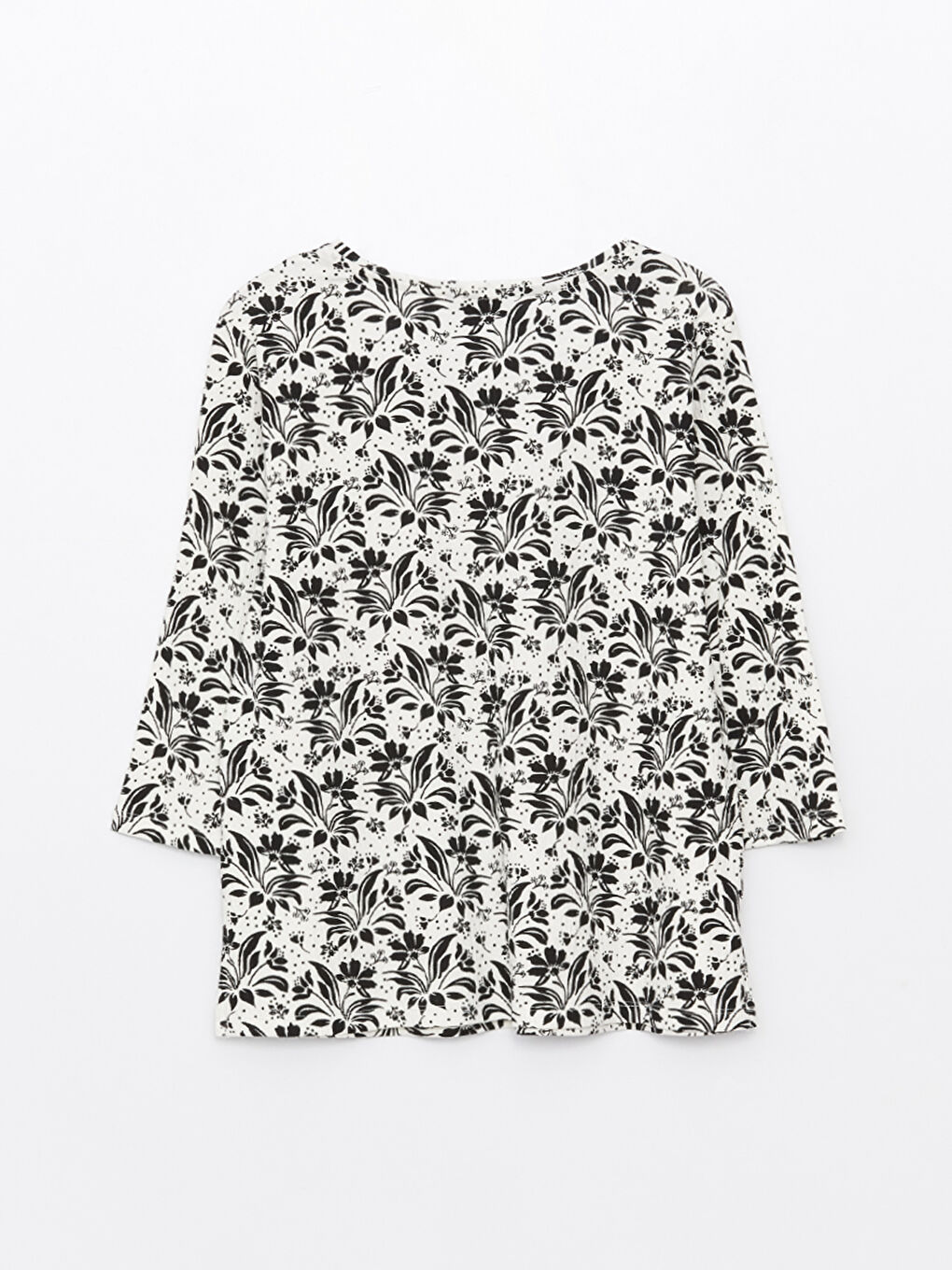 V-Neck Patterned Women's Blouse-6