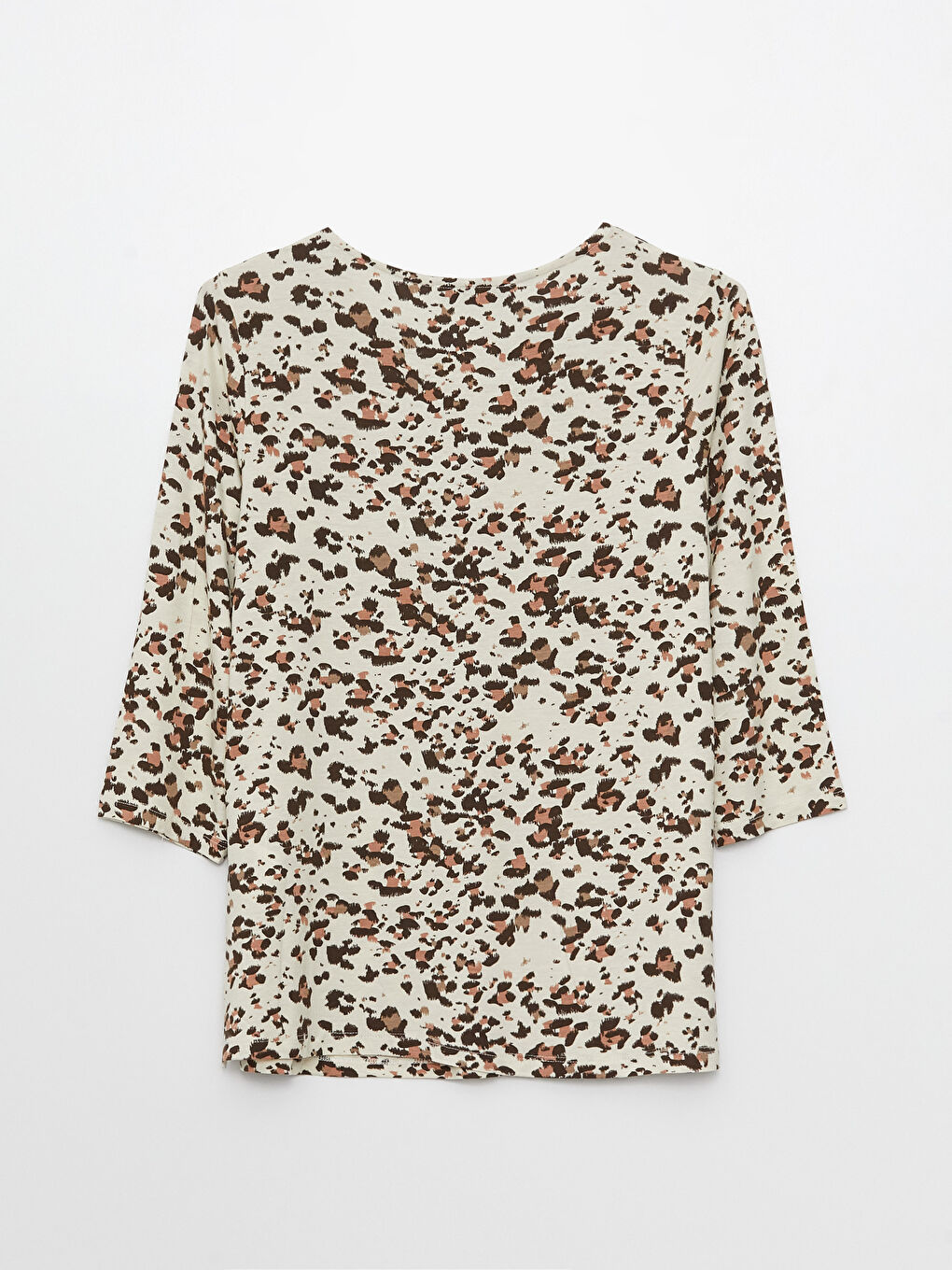 LCW Grace Crew Neck Patterned Women's Blouse -S39995Z8-LQB